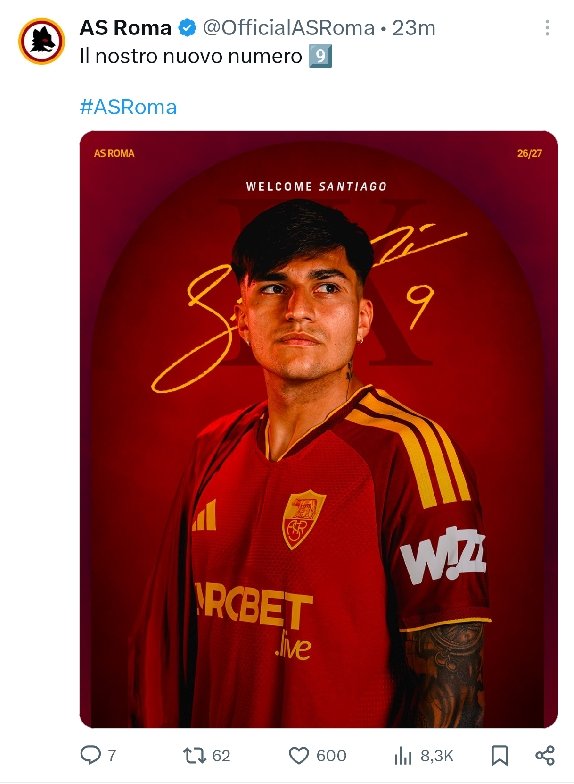 Trade23Official's tweet photo. Ufficiale #castro alla #roma ! 
#calciomercato #roma https://t.co/3bMrjCwlgn