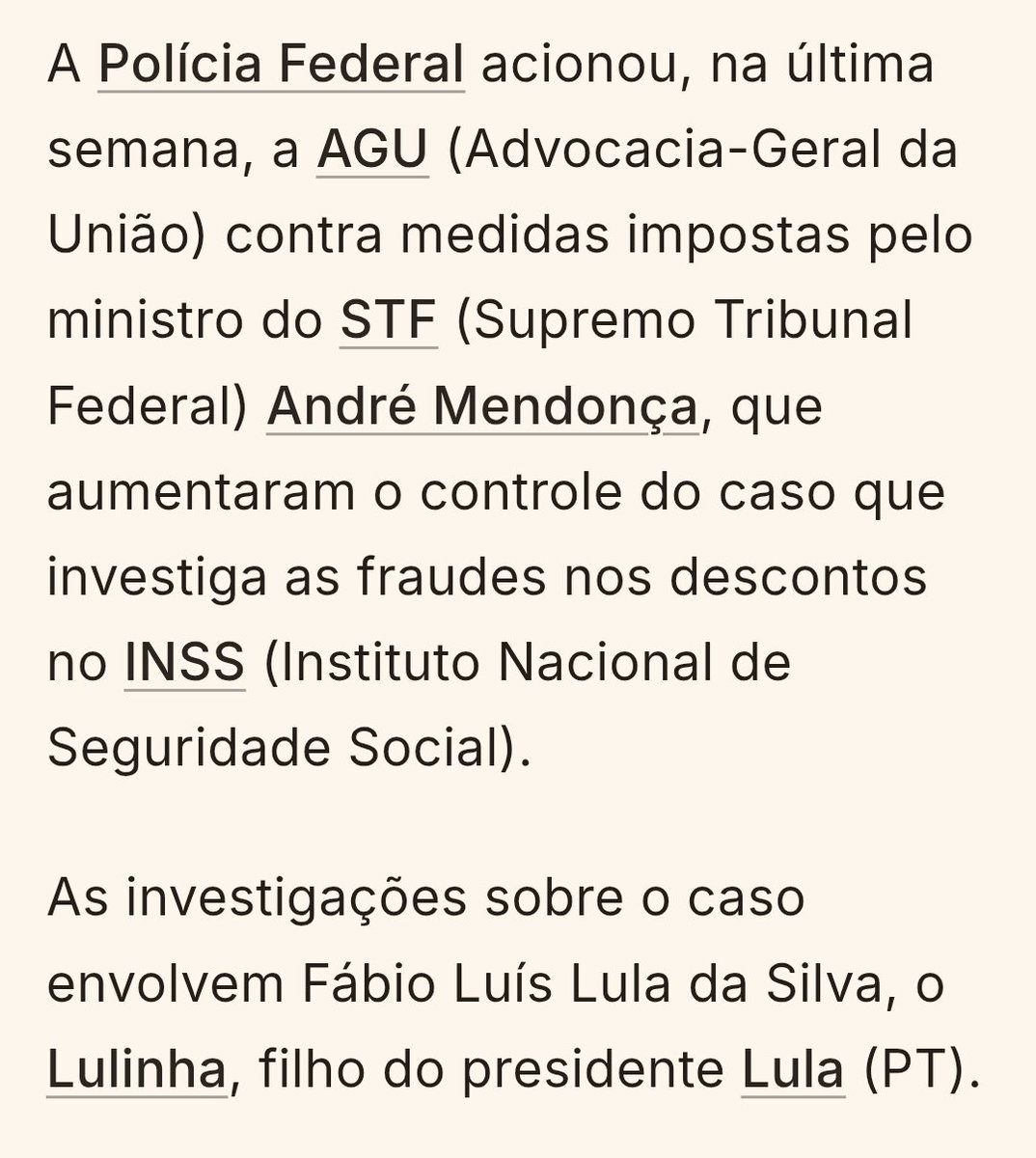 saritacoelho's tweet photo. A AGU do Lula quer impedir que o ministro acompanhe as investigações do caso INSS em tempo real e que determine afastamento de policiais. Vai vendo... https://t.co/ik2mhTlXyC