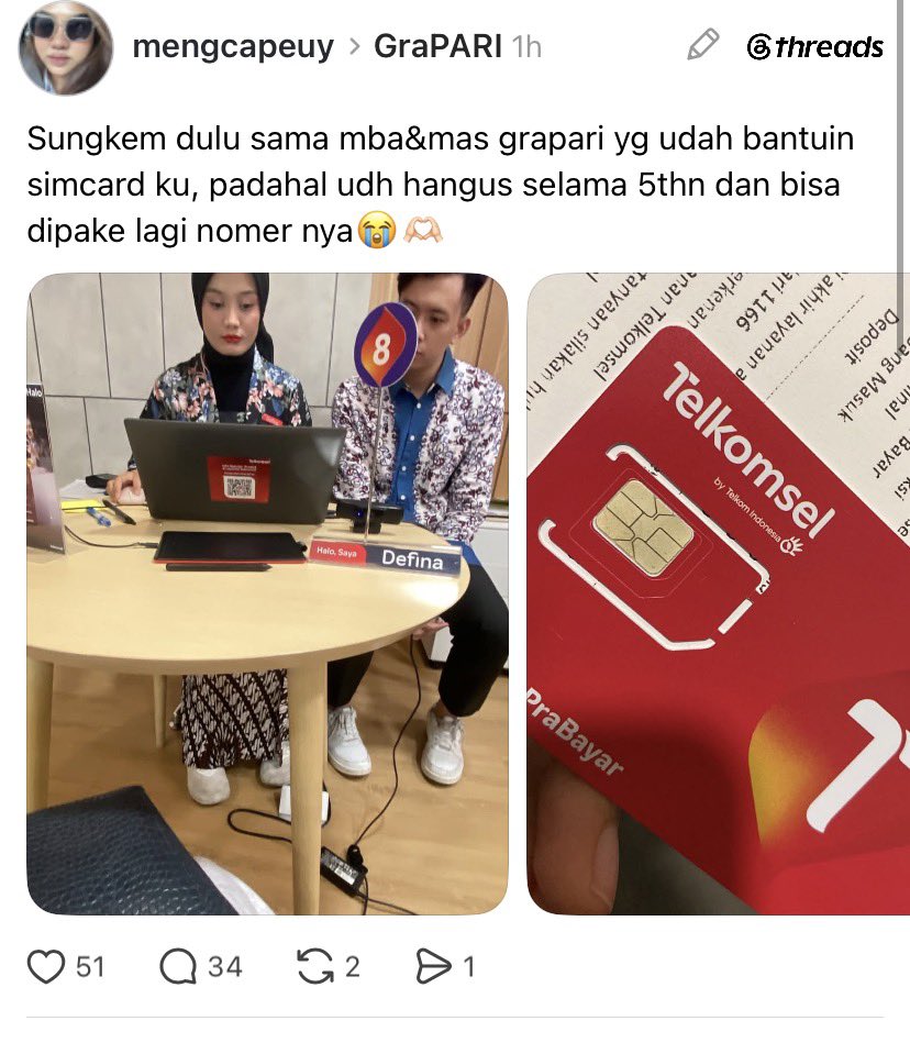 LambeSahamjja's tweet photo. info buat yang mau aktifin nomor yang udah hangus: 
- datang ke grapari
- bawa ktp/sim
- siapin duit 10k https://t.co/jTVq8lkzlt