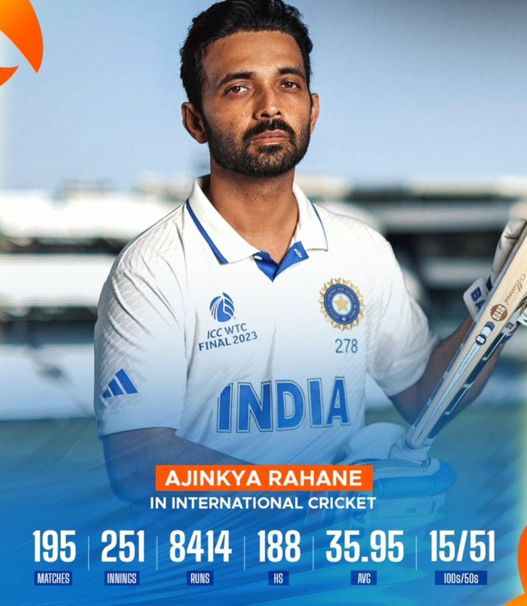RAMJEET14298562's tweet photo. @IrfanPathan @ajinkyarahane88 A pillar of strength and reliability inside India’s famous Test batting lineup. https://t.co/OBrW5orlXe