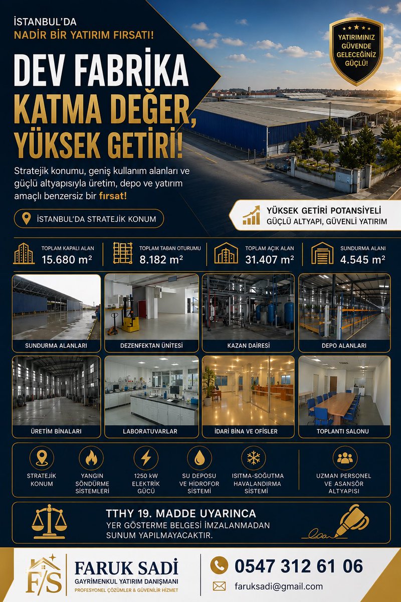 fsadiemlak's tweet photo. #İstanbulFabrika #SatılıkFabrika #FabrikaYatırımı #EndüstriyelGayrimenkul #TicariGayrimenkul #YatırımFırsatı #CommercialRealEstate #FactoryForSale #IndustrialProperty #faruksadigayrimenkuldanismani https://t.co/4re69y2Hzt