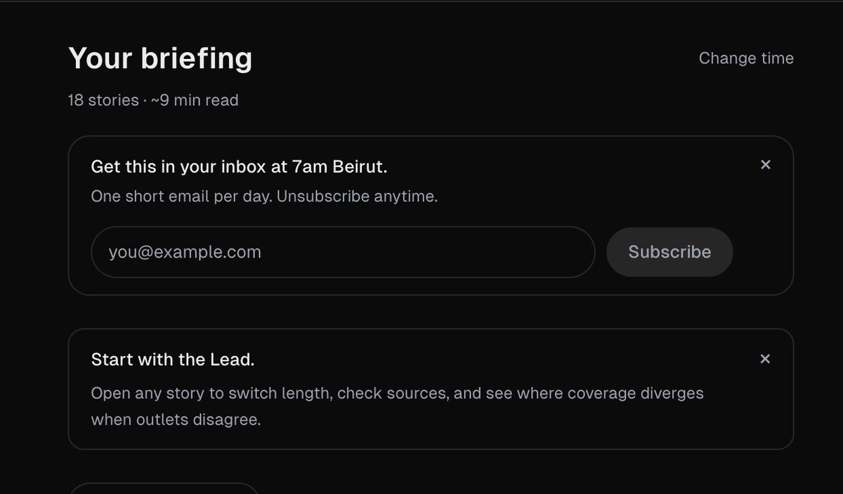 laurent27z's tweet photo. Understanding MENA news shouldn't take an hour &amp; still leave you confused

That's the problem I built Arz for
→ Your topics, your pace: 30s to 5mins
→ Every story drawn from multiple outlets
→ Only real, sourced news 
built around you. Live  today: https://t.co/tefad83xKP https://t.co/yhNLD6OIUE