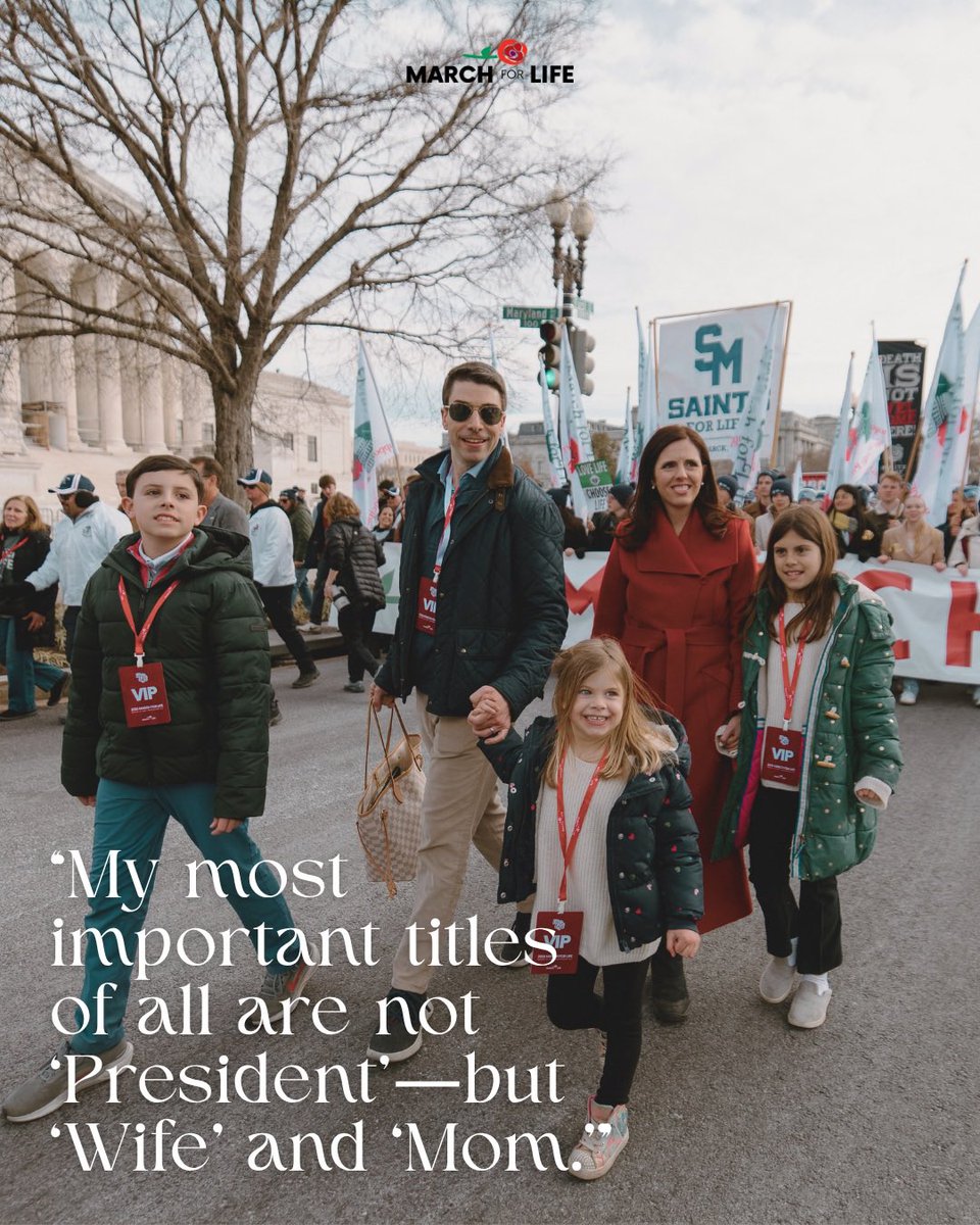 JennieBLichter's tweet photo. Dear friends: I will be stepping down tmrw from leading the March for Life. 

I love the March, the movement, and this work. My passion for it has not waned.

But my family needs more of my time &amp; attention, and so I must step away. Read my full letter ⬇️

https://t.co/EGkXk5wfH2 https://t.co/fqFAGad4tg