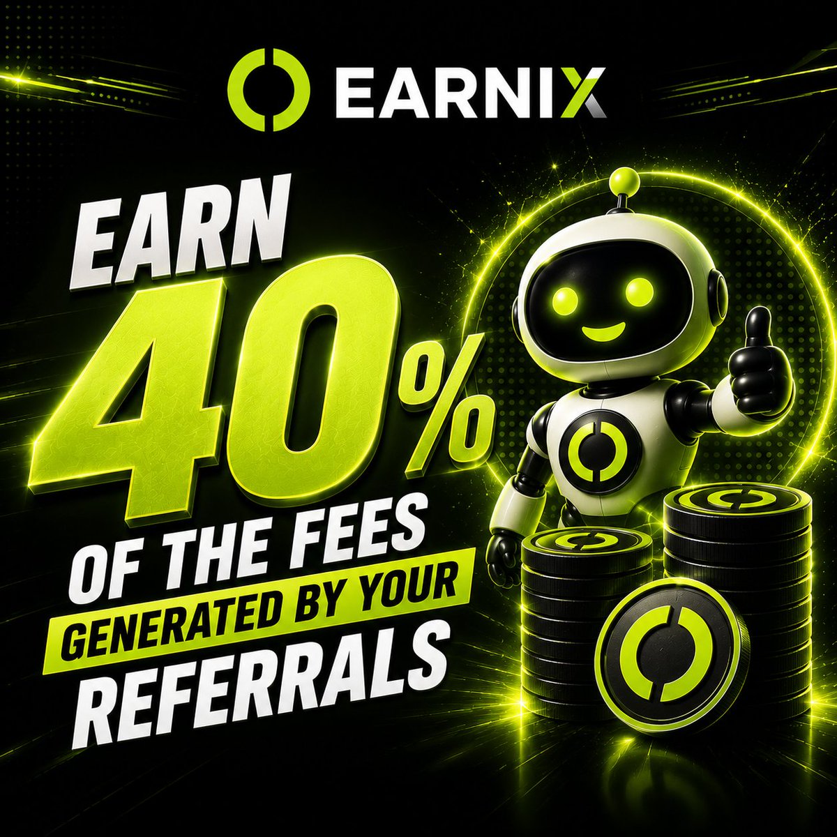 earnix_tg's tweet photo. 🎉 REFERRALS ARE NOW LIVE ON EARNIX! 

Why earn alone when you can earn together?
Starting today, you can invite others to Earnix and earn 40% of the platform fees generated by your qualified referrals.

How it works
🔗 Get your personal referral link with /referrals
👥 Invite friends, creators, and freelancers to Earnix
💸 Once a referral becomes qualified by generating platform fees through real activity, you unlock revenue sharing.
💰 Earn 40% of the platform fees generated by your qualified referrals.

Your referral dashboard lets you track:
• Total referrals
• Qualified referrals
• Pending rewards
• Released rewards

Payouts are sent directly to your external Solana wallet, just like every other Earnix payout.

This is just the beginning. As Earnix grows, so does the earning potential of those helping build the marketplace.
🚀 Open the bot, grab your referral link with /referrals, and start inviting.