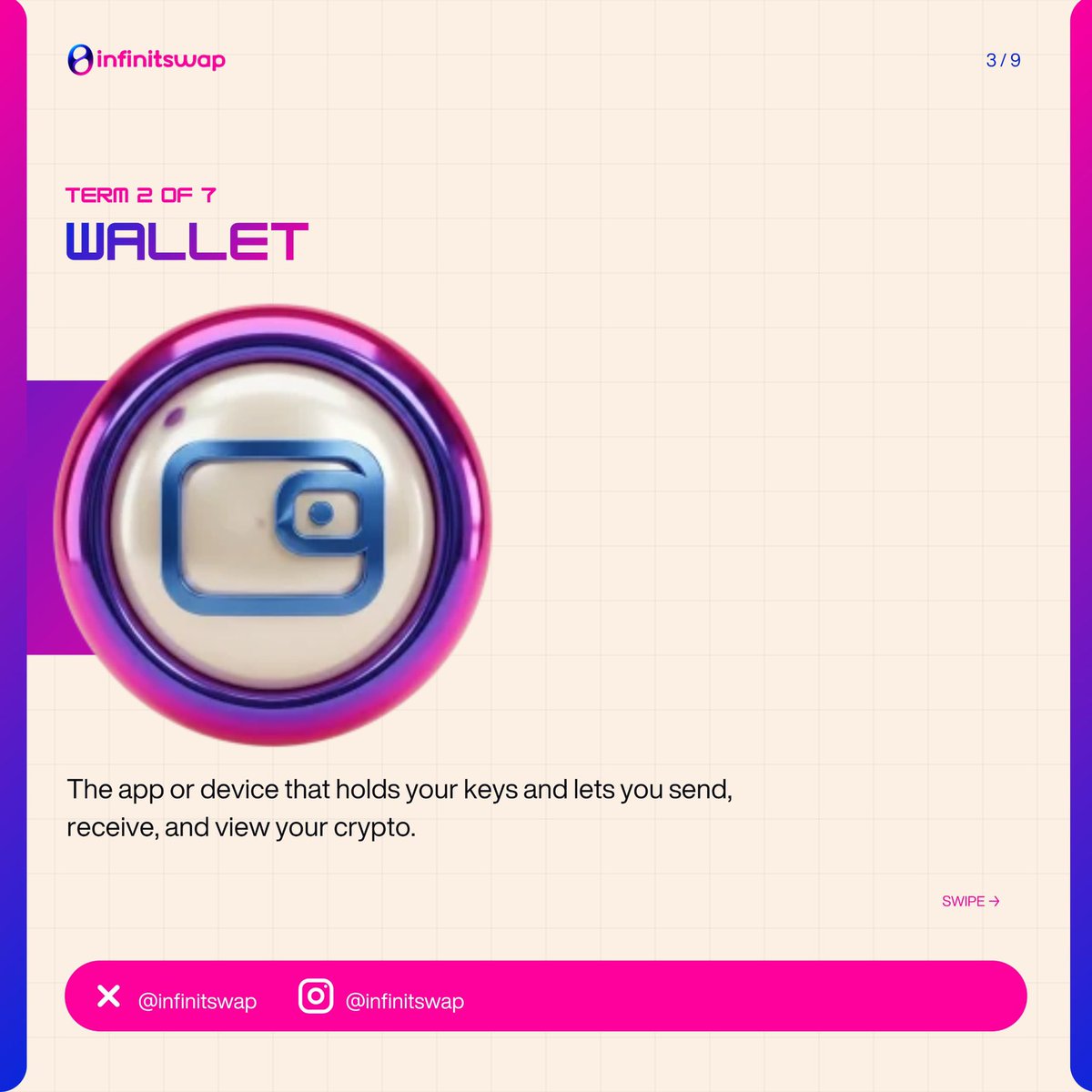 Infinitswap's tweet photo. Every Web3 journey starts with the basics.

Here are 7 key Web3 terms everyone should know. 

Swipe to learn https://t.co/6NtGW17lRQ