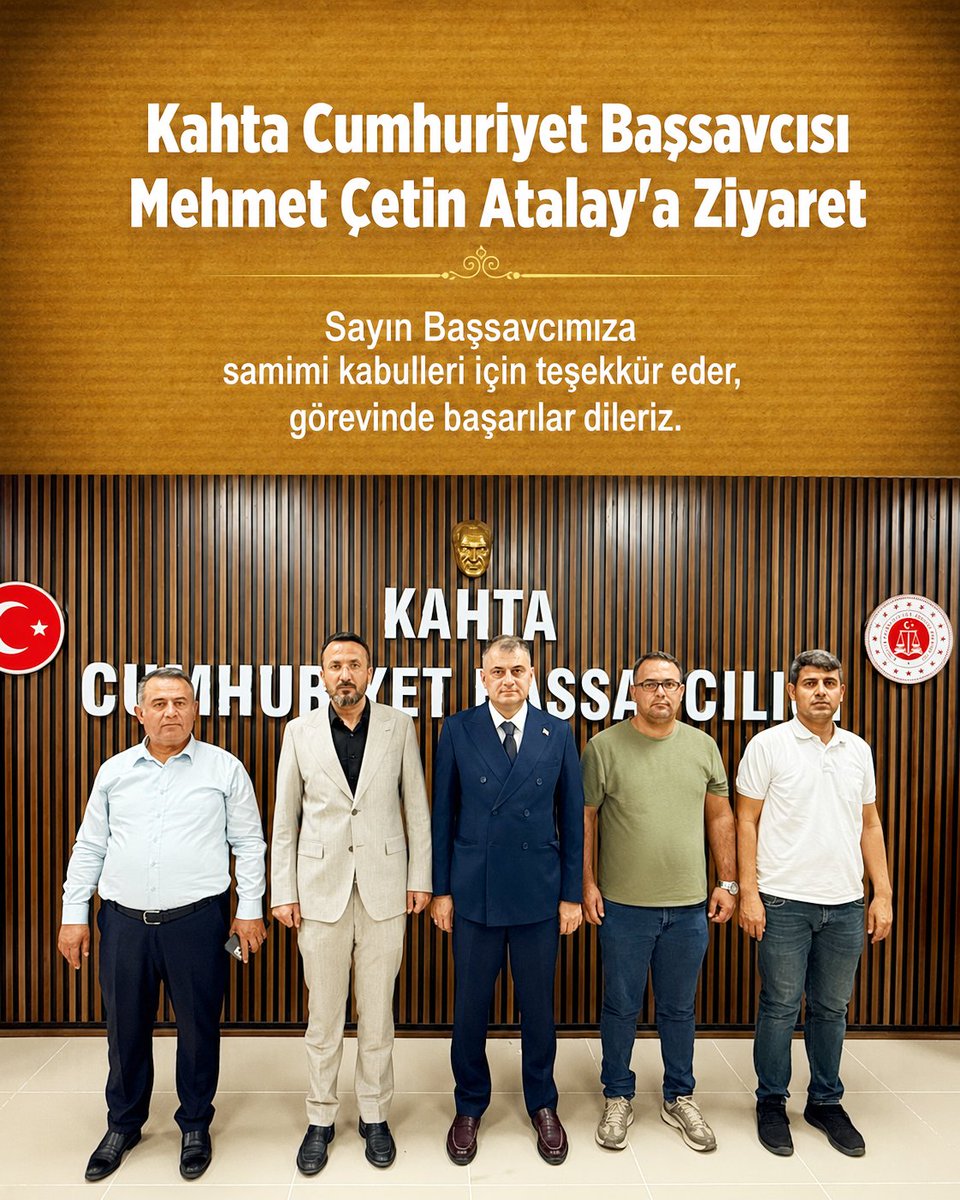 KDevlet15374's tweet photo. Başhekimimiz Uzm. Dr. Mustafa AKEL, Başhekim Yardımcımız Uzm. Dr. Mehmet BOZKURT, İdari ve Mali Hizmetler Müdürümüz Feyzullah BOĞA ile Otelcilik Hizmetleri Birim Sorumlumuz Mehmet Karakuş, Kahta Cumhuriyet Başsavcısı Mehmet Çetin ATALAY’a hayırlı olsun ziyaretinde bulundu. https://t.co/jeSGH5TOqf