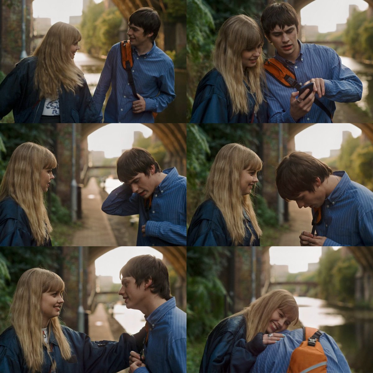 BenedictaLL's tweet photo. we don’t talk enough about this ONE scene in finding emily where there is zero cut for nearly 2 minutes and we just witness acting excellence from angourie rice &amp; spike fearn delivering cuteness, awkwardness, sadness, not wanting to let go of e/o… thank you alicia macdonald 🥹🫶 https://t.co/Dl7pKNp2In