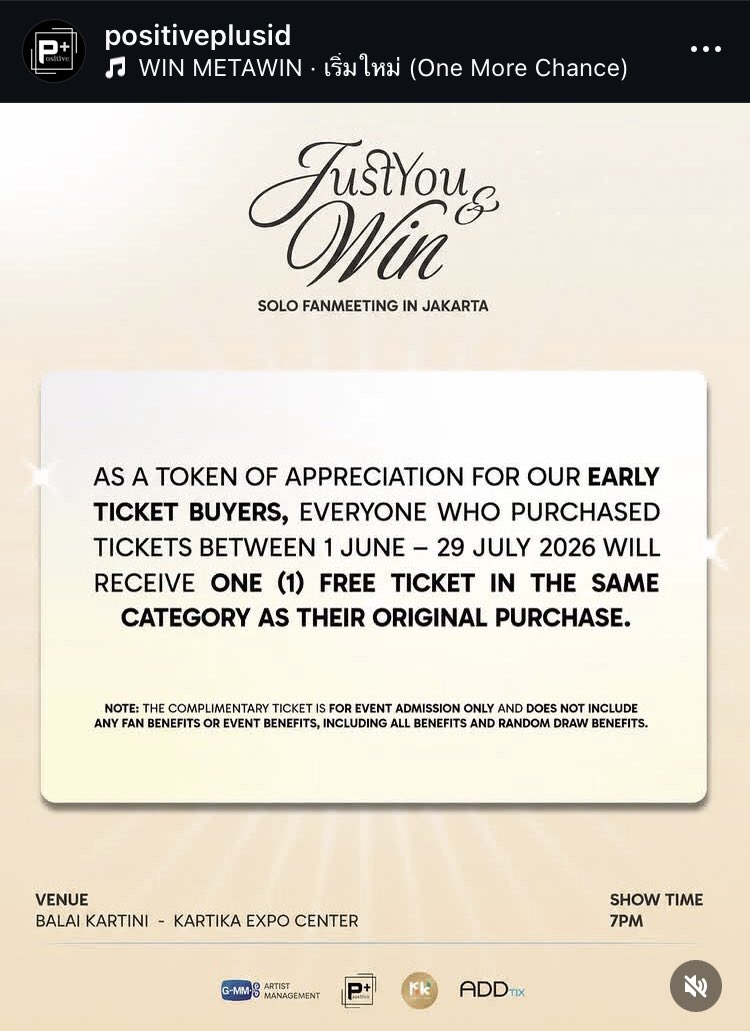 junebluemoon's tweet photo. INFO BARU soal B1G1 #YOUANDWINinJKT

•Pembeli tiket periode 1 Juni-29 Juli mendapatkan 1 (satu) tiket gratis dengan kategori yang sama NAMUN tempat duduk terpisah dari tiket utama
• Tiket gratis dapat benefit YANG BUKAN RAFFLE (all benefit only) https://t.co/7HR49ZZHMb