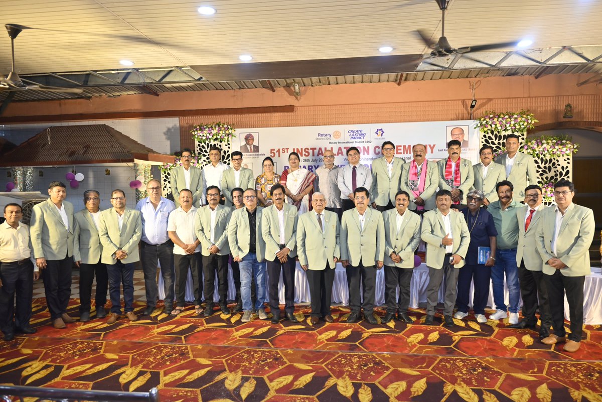 RotaryDhenkanal's tweet photo. A glimpse of the 51st Installation Ceremony of Rotary Club of Dhenkanal, held on 28 July 2026, in the gracious presence of Chief Guest PP Rtn Debashis Mishra and Guest of Honour Dr Aditya Kumar Mohanty of Adruta. A proud moment of leadership, service and fellowship. https://t.co/ds85PqfBSd