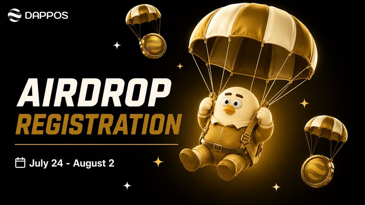 CryptoDuck_TH's tweet photo. โปรเจกต์ dappOS (@dappOS_com)
เปิดให้ลงทะเบียนรับ $DOS airdrop

ใครเคยใช้งานตั้งแต่สมัยพระเจ้าเหาที่ 16 อย่าลืมไปลงกันครับ
👉 https://t.co/dqR0Dwuxcs
หมดเขต: 2 ส.ค. 2026

Total Supply: 1B $DOS 
แอร์ดรอปแจก 6% ปลด TGE 3% ส่วนที่เหลือรอ 3 เดือน
https://t.co/ceV3VLvnDN https://t.co/VmDFHhHh05