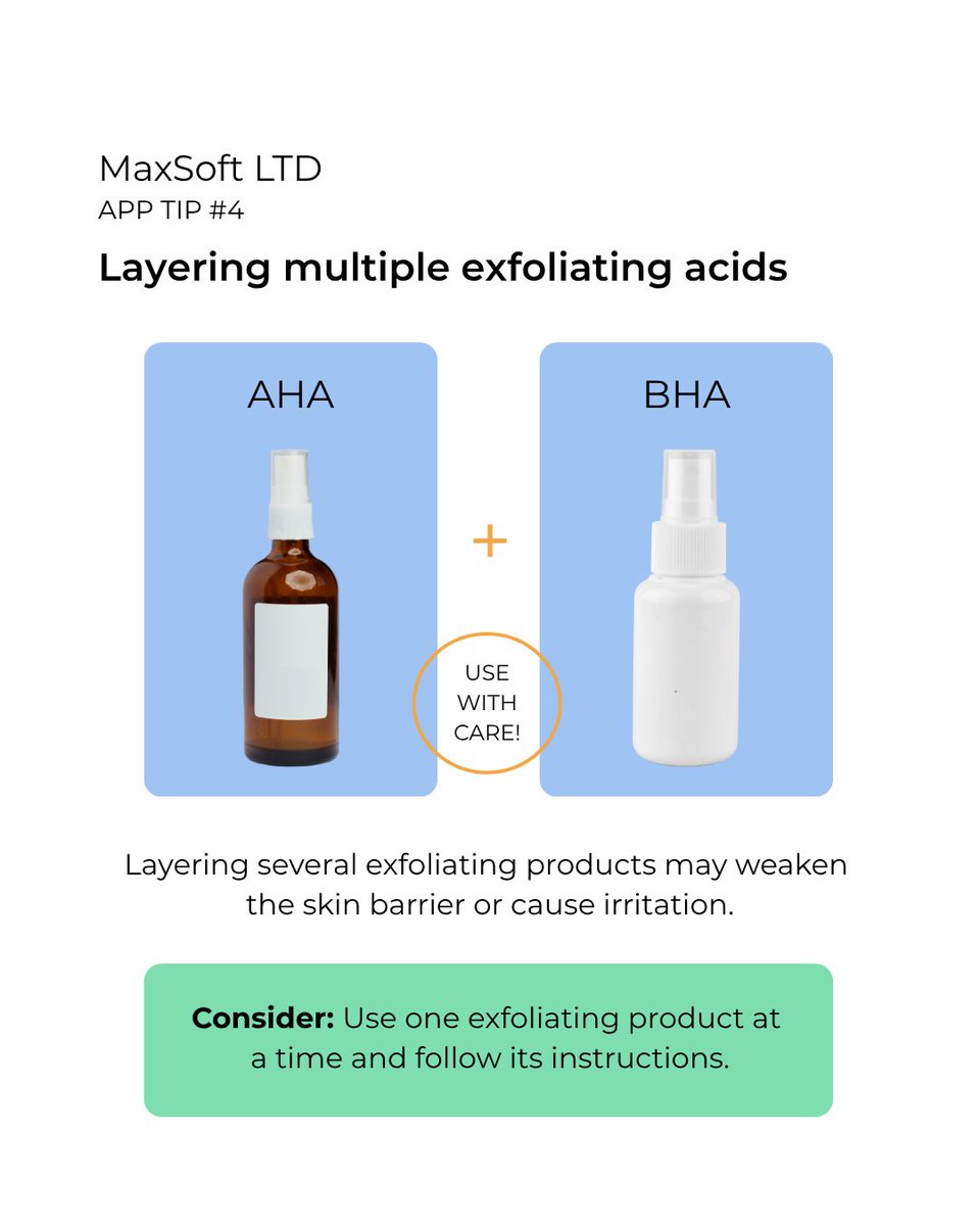 Maxsoftbg's tweet photo. More active ingredients don’t always mean better results.

Combining retinoids with strong exfoliating acids, or layering several exfoliants, may increase dryness and irritation for some people.

Start gradually, follow the instructions, and watch how your skin responds.

Which skincare combination should we explain next?

The content is for general information and does not replace professional dermatological advice.

#Skincare #SkincareTips #Retinoids #SkincareIngredients