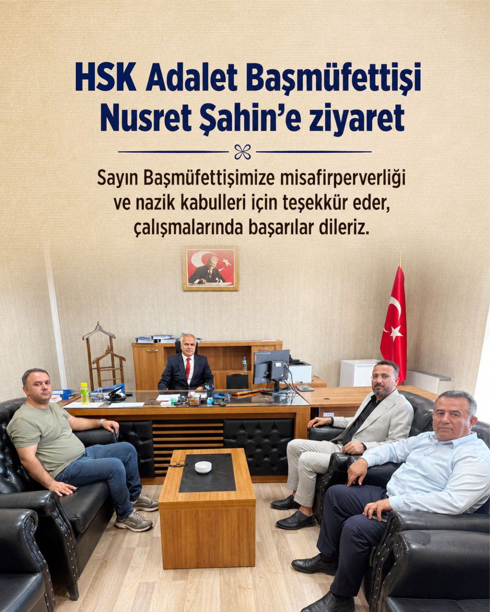 KDevlet15374's tweet photo. Başhekimimiz Uzm. Dr. Mustafa AKEL, Başhekim Yardımcımız Uzm. Dr. Mehmet BOZKURT ile İdari ve Mali Hizmetler Müdürümüz Feyzullah BOĞA, HSK Adalet Başmüfettişi Nusret ŞAHİN’i makamında ziyaret etti. https://t.co/c9kF5DE90w