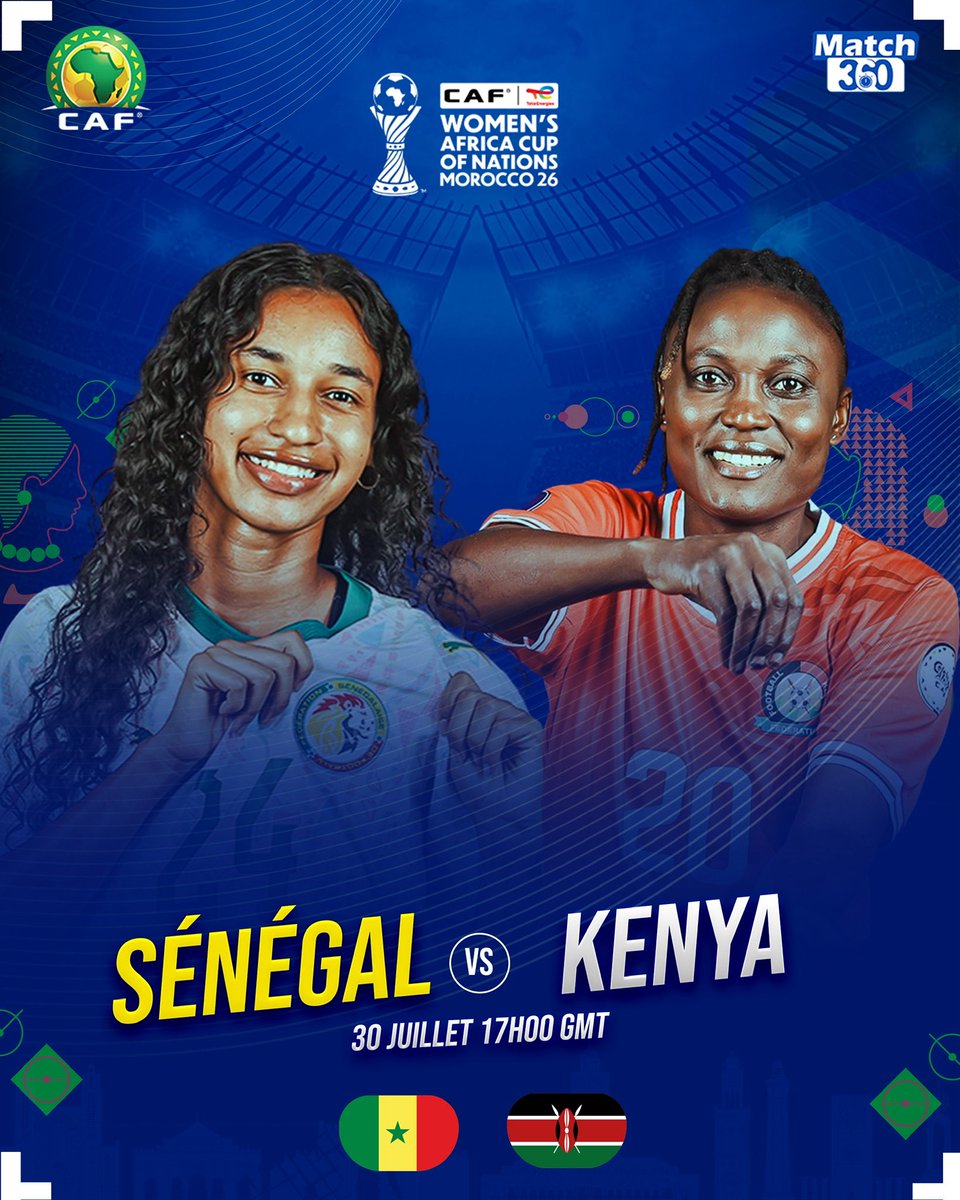 Match360TV's tweet photo. Les Lionnes du Sénégal affrontent le Kenya pour la deuxième journée de la CAN Féminine 2026
#Sénégal #Kenya #Lionnes #Match360 https://t.co/QKdTHIoUxy
