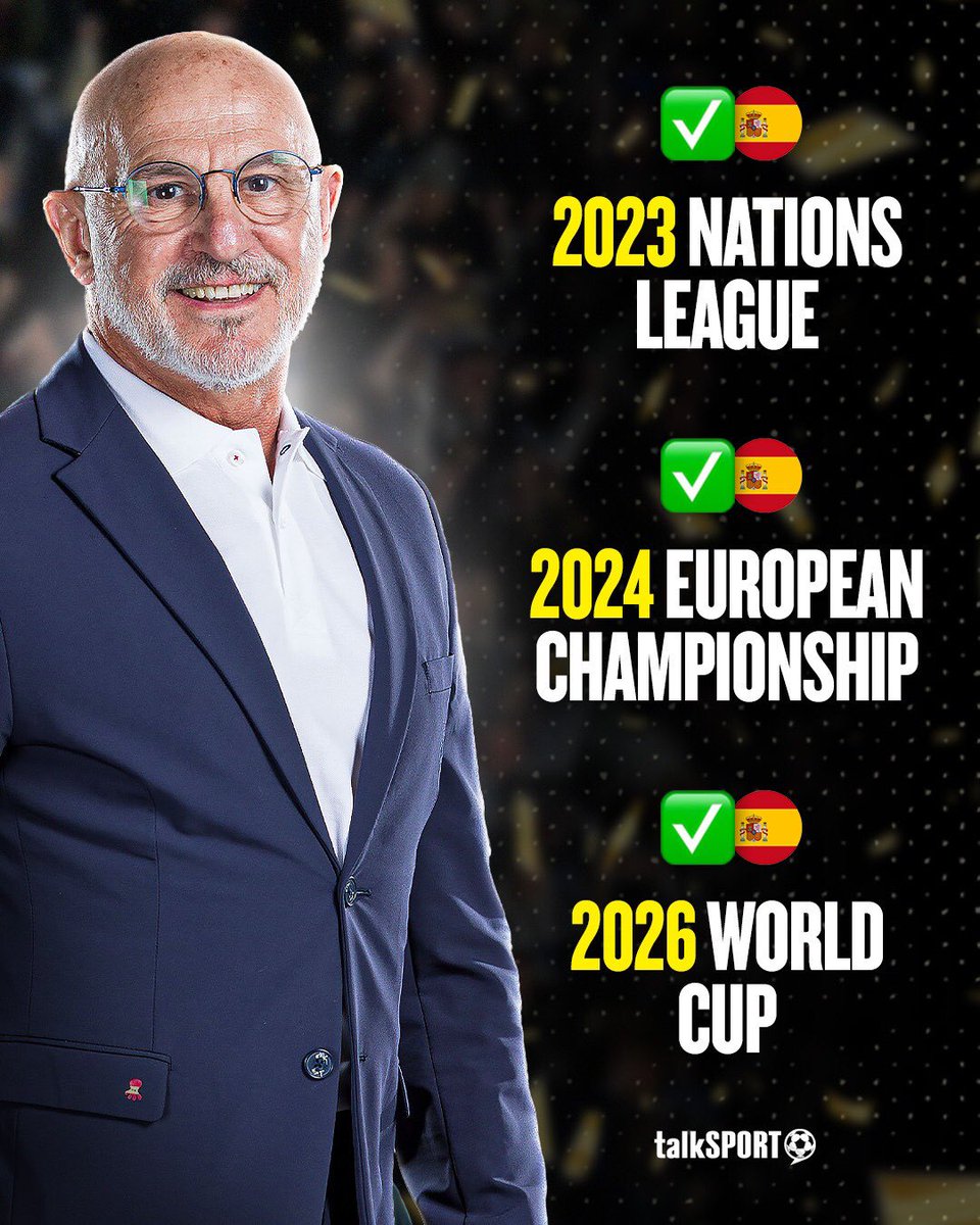 BlackdudeDogs's tweet photo. Handsome daddy Luis de la Fuente has won every trophy possible for Spain... in just four years as manager! 🇪🇸 👏 https://t.co/SE5IE5hRs2