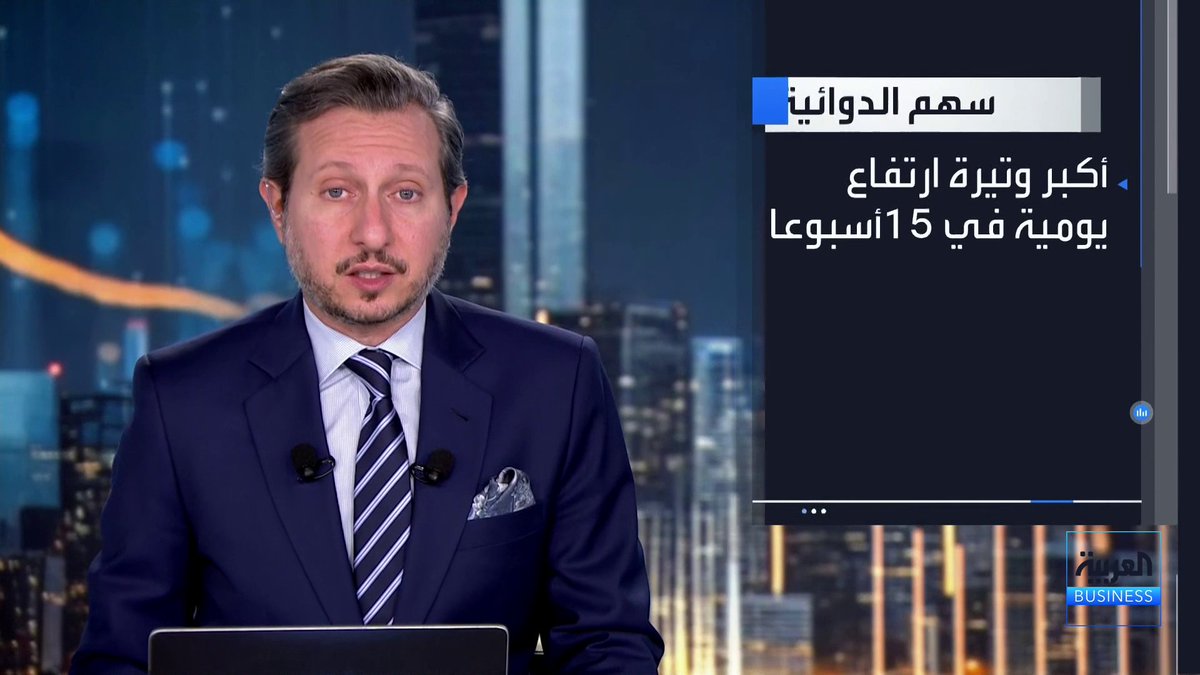 "سهم اليوم" | أداء سهم شركة الدوائية. السهم متراجع منذ بداية العام الحالي بـ 20.6 %. السعر إلى القيمة الدفترية 2.26 مرة. مكرر الربحية المستقبلي 17.5 مرة جرس الإغلاق _Business 