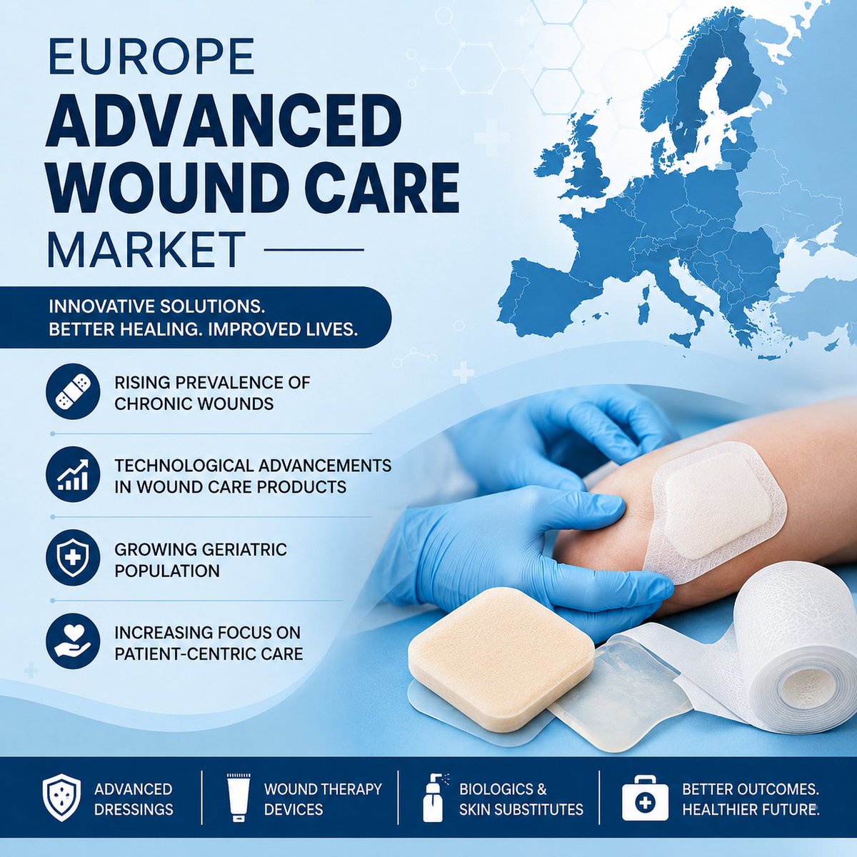 marketsizeinfo's tweet photo. Europe Advanced Wound Care Market — Driving Innovation in Modern Wound Management 🩹🏥

https://t.co/iAACVt5RC6

#AdvancedWoundCare #Healthcare #MedicalDevices #EuropeMarket #WoundManagement #HealthcareInnovation #MarketResearch #MedTech https://t.co/o34ysTTWpV