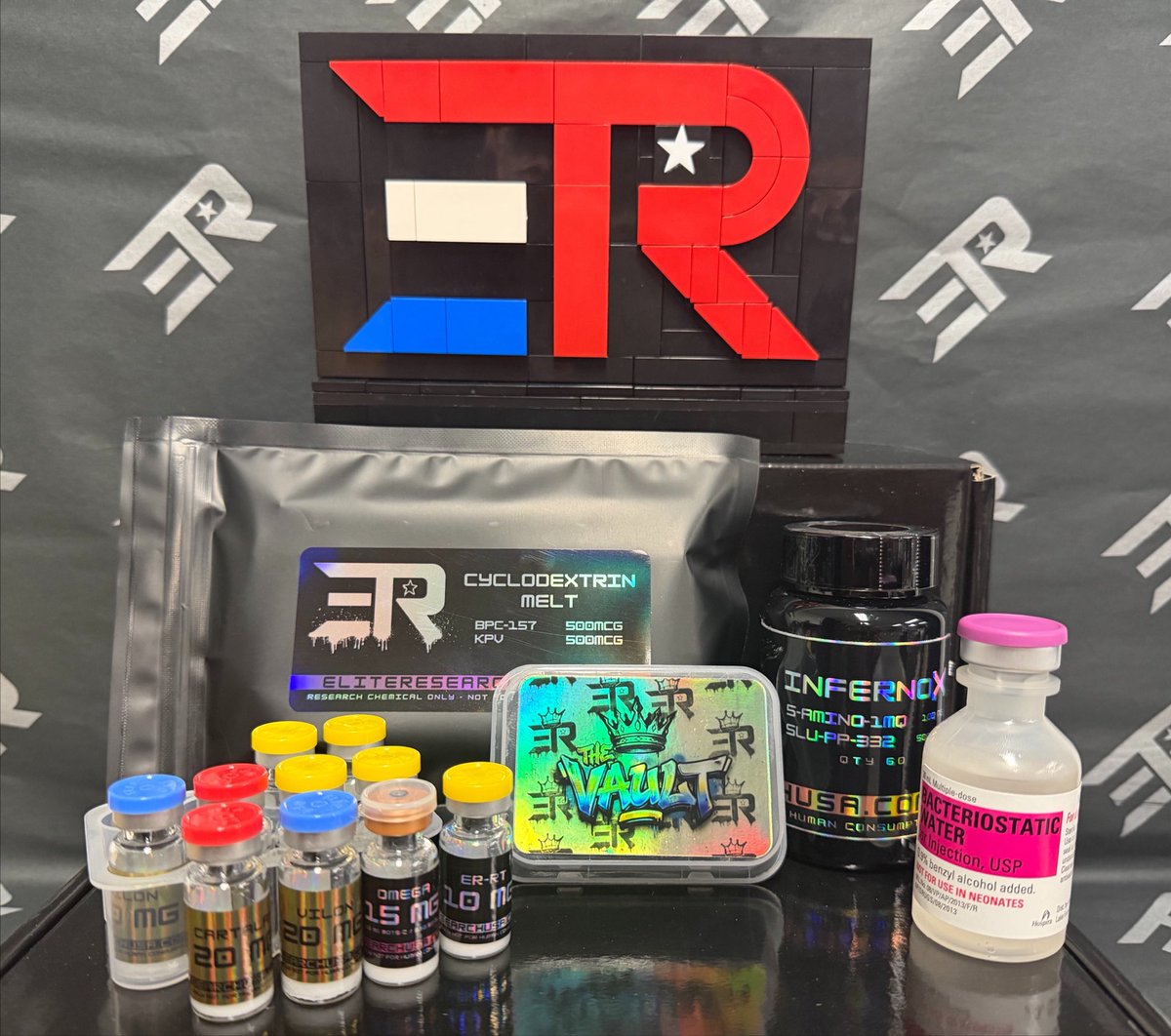 trinity2pointO's tweet photo. 🔥🔥🔥🔥ELITE GIVEAWAY🔥🔥🔥🔥

To promote the rollout of our new Quick Pick 10 & Build Your Own Bundle discount program, we are doing an unbelievably badass giveaway.

This program allows you to receive discounts starting at 3 items and receive as much as 15% on 10 or more items (mix n match) PLUS an extra 10% off with your favorite affiliate code.

Giveaway:
✔️ER LEGO set
✔️5 Reta 10 mg
✔️2 Cartalax 20 mg
✔️2 Vilon 20 mg
✔️1 Omega 15 mg (Mots/SS-31 blend)
✔️1 Hospira 30 mL
✔️BPC/KPV Cyclodextrin Melts
✔️Inferno-X Caps
✔️Vault 3 mL plastic storage case

Must like and re-post. 48 hours. USA only.

https://t.co/IsvPzhnExM