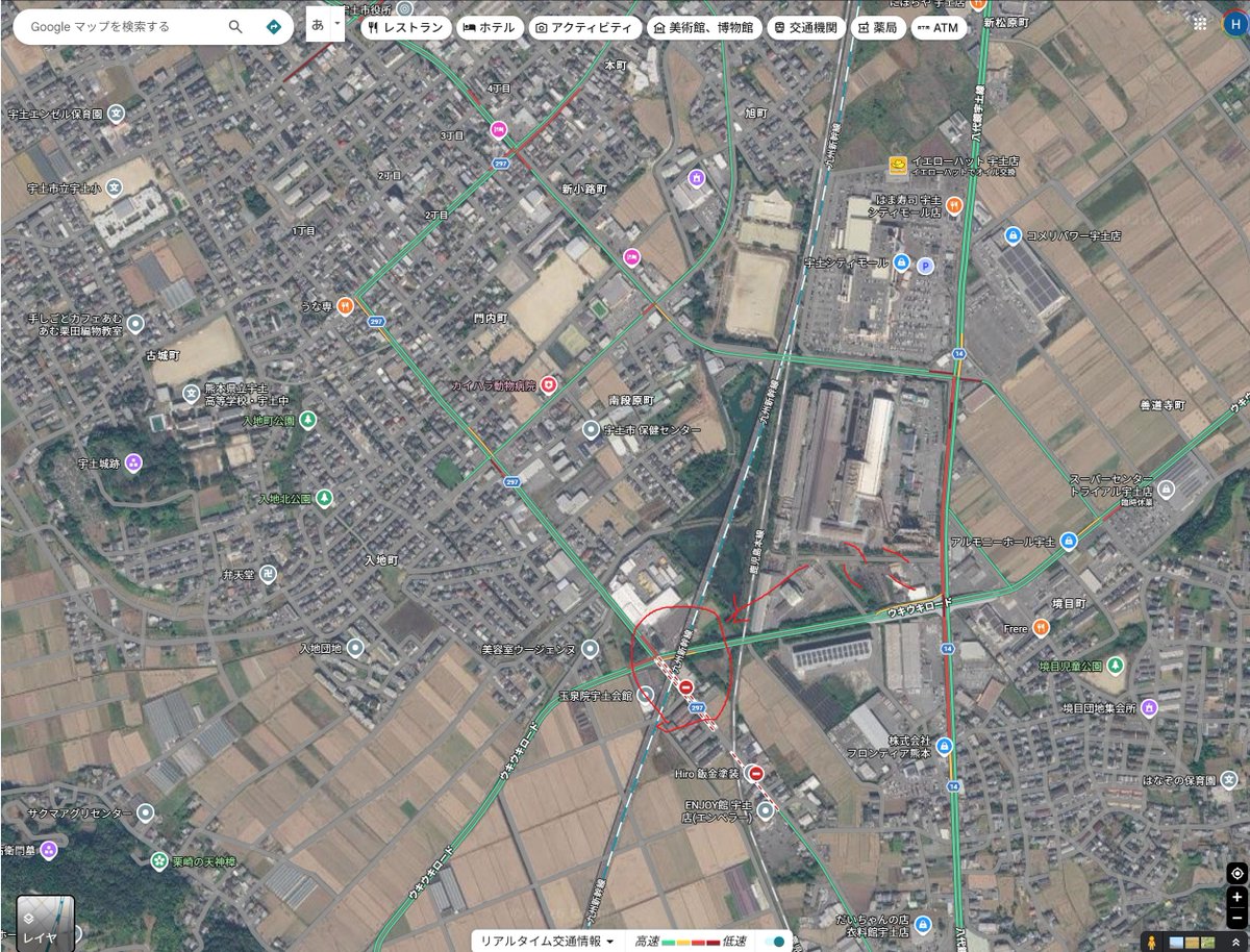 isaohyper's tweet photo. ねえ、報道は仕事してる？
県道１４号から宇土市街地に行く道路の途中で
踏切があるんだけど
そこに、列車が止まってるのに
報道してないから
通ってしまったやん
地元だからリカバリーは簡単だけど
生活に密着したところは
前後はあるにしても
取り上げてほしいな

#鹿児島本線
#令和８年熊本地震
#宇土