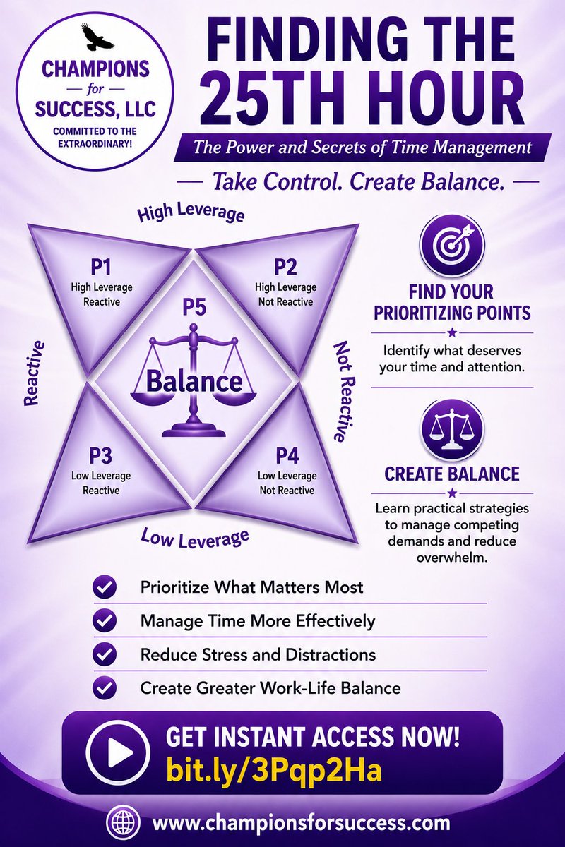 mandymak1's tweet photo. Master Your Priorities. Master Your Time.
https://t.co/6zitrmblIA
https://t.co/aKuBzyUrWg
https://t.co/tTx9NsXH6S
#ChampionsForSuccess #MaryAnneKochut #FindingThe25thHour #TimeManagement #LeadershipDevelopment #ProfessionalDevelopment #Leadership #WorkLifeBalance  #WorkSmarter https://t.co/j7i8mP6DCM
