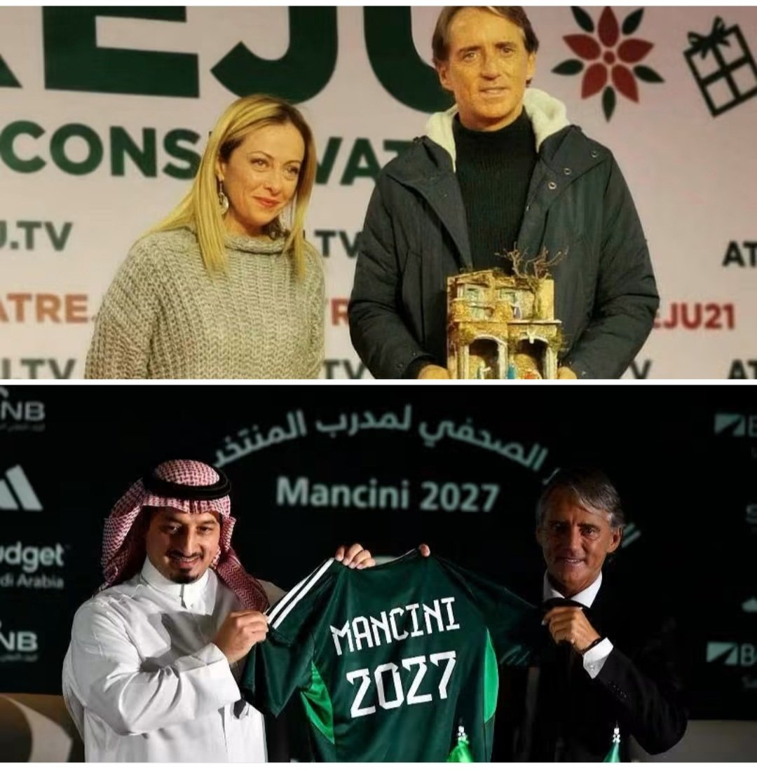 BracaliM's tweet photo. #Mancini non avrà fatto lo sponsor di qualche azienda russa, ma lui di sicuro era sponsorizzato da qualcuno. 
#GovernoMeloni #cessodestra #Nazionale #Italia https://t.co/x2pu5RWN5L