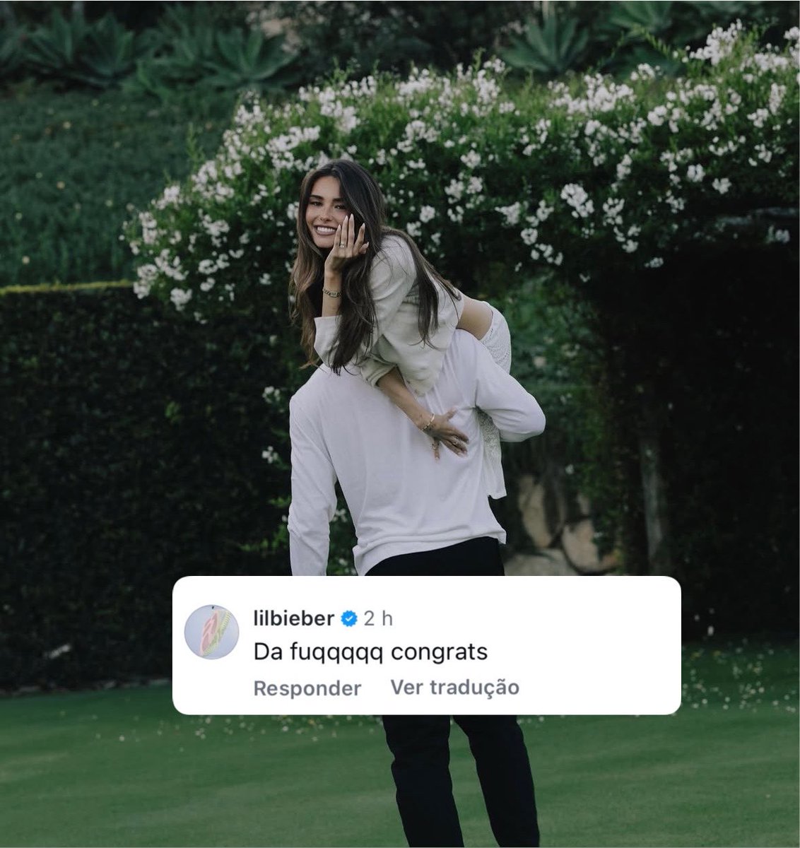jbieberbrs's tweet photo. 🤣 | Justin Bieber comentou na publicação mais recente de Madison Beer no Instagram, parabenizando-a pelo noivado.

“Que p*rra é essa? Parabéns.” https://t.co/mDaWsTjNFO