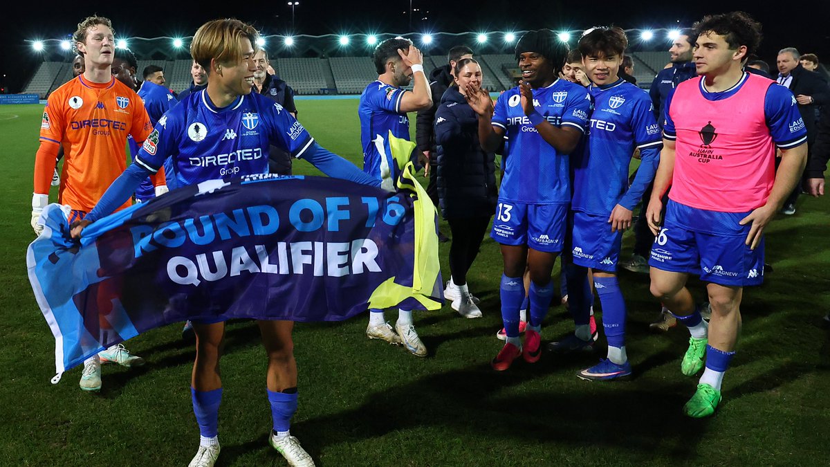 AustraliaCup's tweet photo. Another memorable night in @SMFC history 🤩

#AustraliaCup #MagicOfTheCup https://t.co/Q7XSwHfTdl