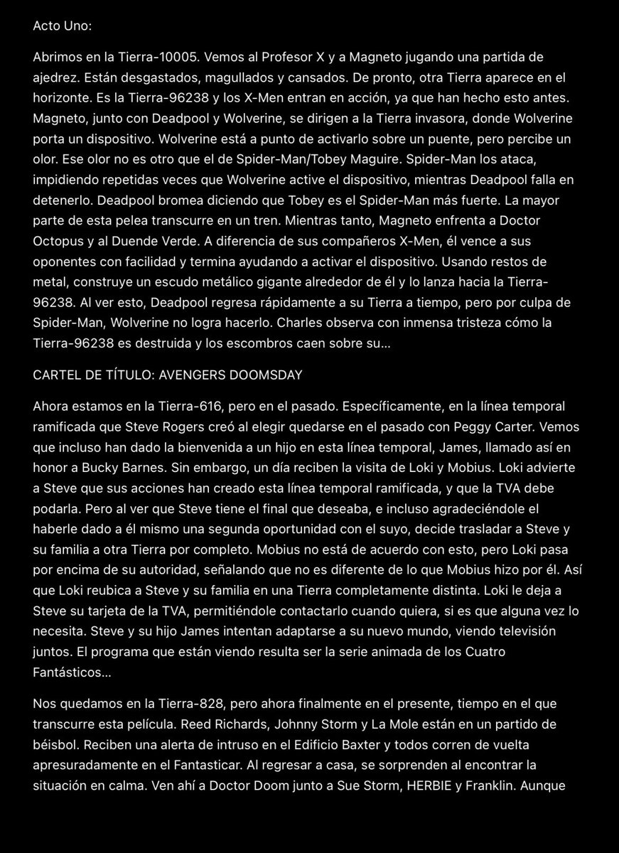 BelaBal's tweet photo. Fijen este post y en diciembre me cuentan. La posta. Está basado en Secret Wars de Hickman. 

La descripción completa de la trama de #AvengersDoomsday (actualizada)

1/2 https://t.co/5KNibasSNg
