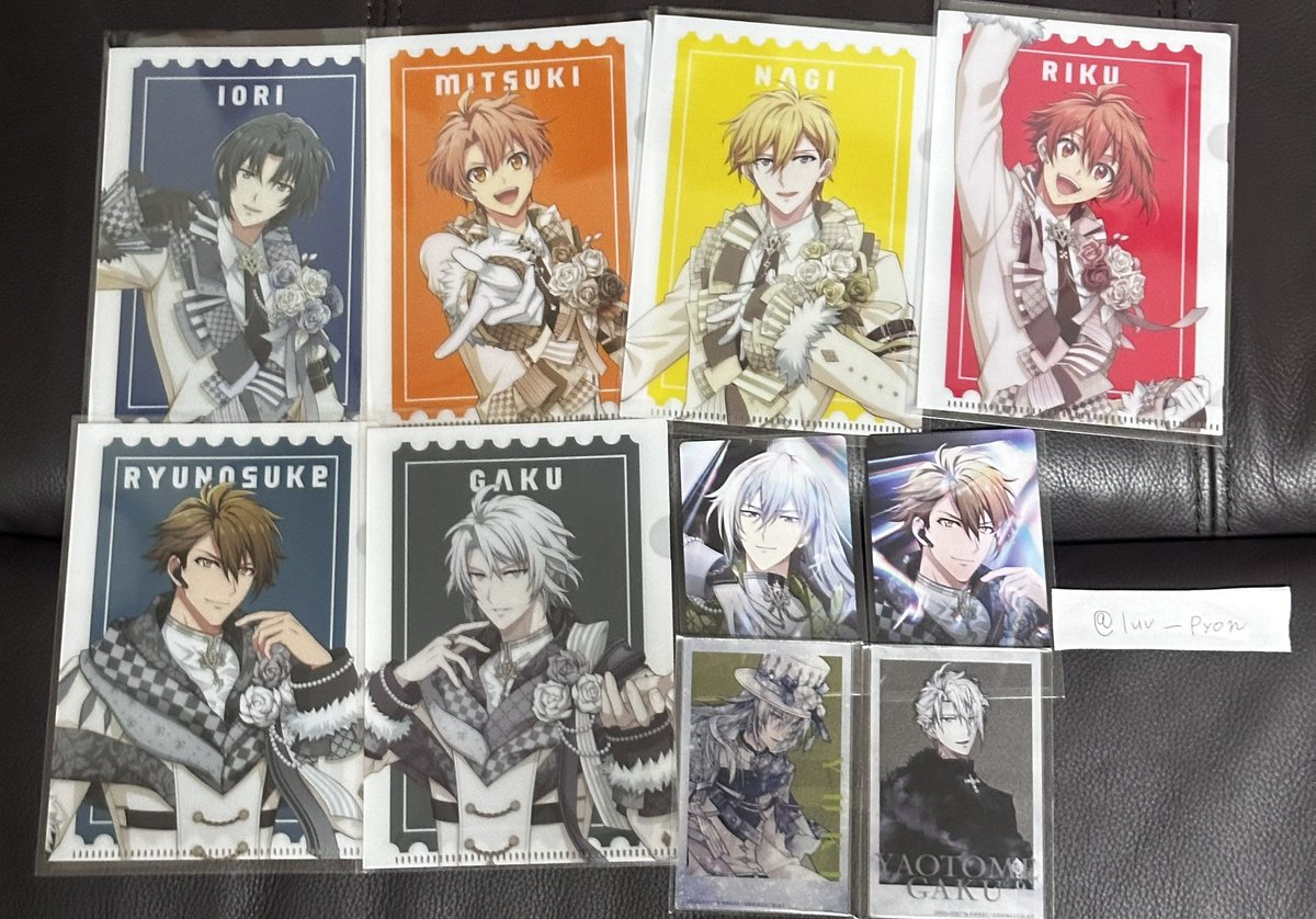 luv__pyon's tweet photo. 【交換】アイドリッシュセブン アイナナ 4J 特典　ミニクリアファイル フォトカ
TRIGGER Re:vale 3rd Album 
ナナイロストアアクリルカード

【譲】一織 三月 ナギ 陸 龍之介 楽 千 

【求】 天＞百(身内分)

郵送＞大阪公演手渡し
お心あたりのある方いらっしゃいましたらお気軽にお声掛けください。 https://t.co/OW0ItBb8pP
