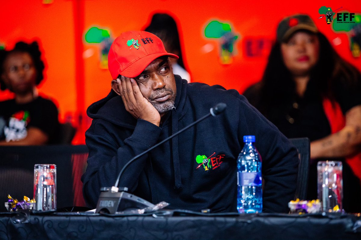 EFFSouthAfrica's tweet photo. ♦️In Pictures♦️

The EFF Deputy President @GardeeGodrich at the #EFFPresser. 

What our people need now is a political organisation with the courage, discipline, and organisational capacity to implement what it says. https://t.co/rlKzvwFQQY