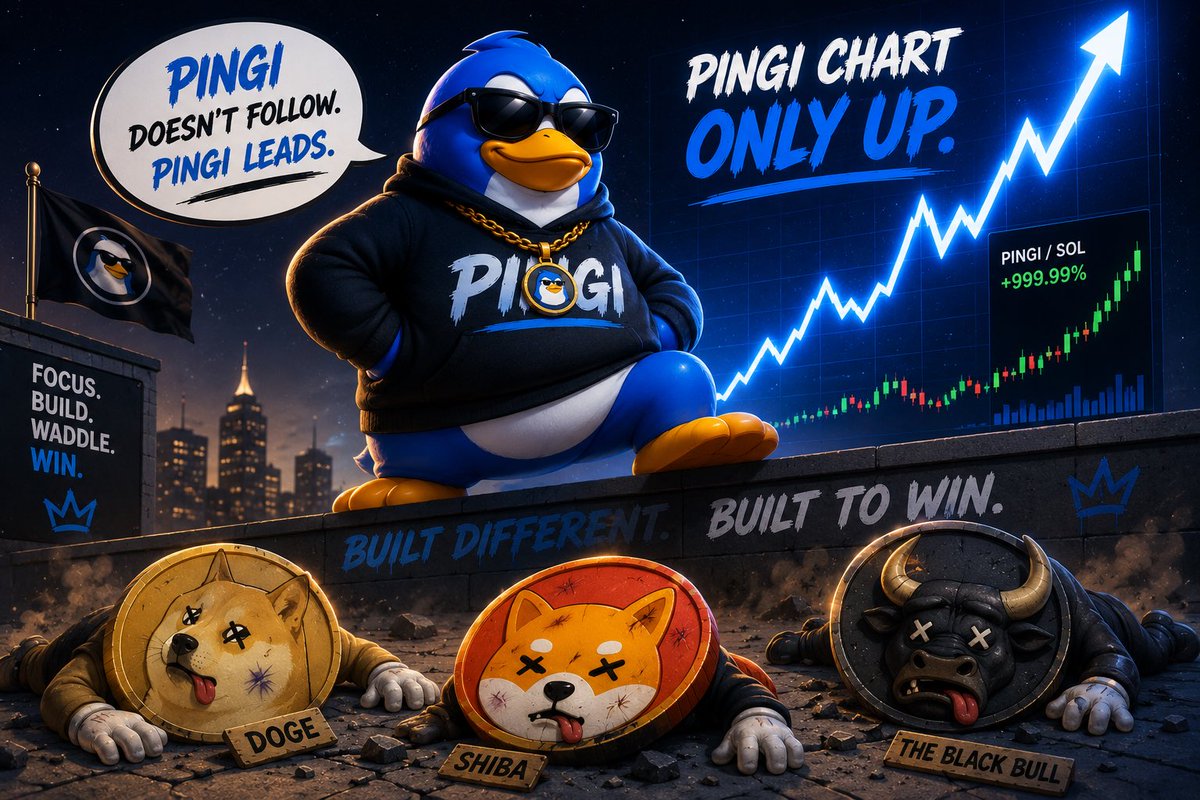 Pingicoin_'s tweet photo. They chase trends.
We build legends. 🐧📈

$PINGI isn’t here to follow.
We’re here to lead. ❄️🚀

#Pingi #Pingicoin #memecoin #meme #dogecoin #ansem #shibainu #memecoin100x https://t.co/zuFZm99M88
