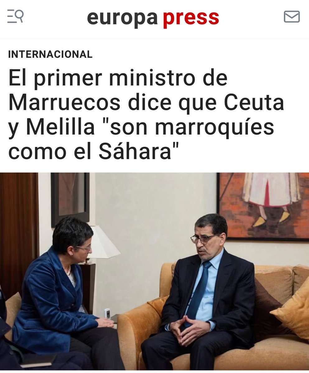 picazzo_15's tweet photo. Marruecos siempre ha considerado que Ceuta y Melilla son suyas.

Hay una clara intencionalidad política detrás de lo que está sucediendo.

Y, en parte, gracias a la debilidad de la política migratoria del Gobierno de Sánchez. https://t.co/cgp8ysdaUp