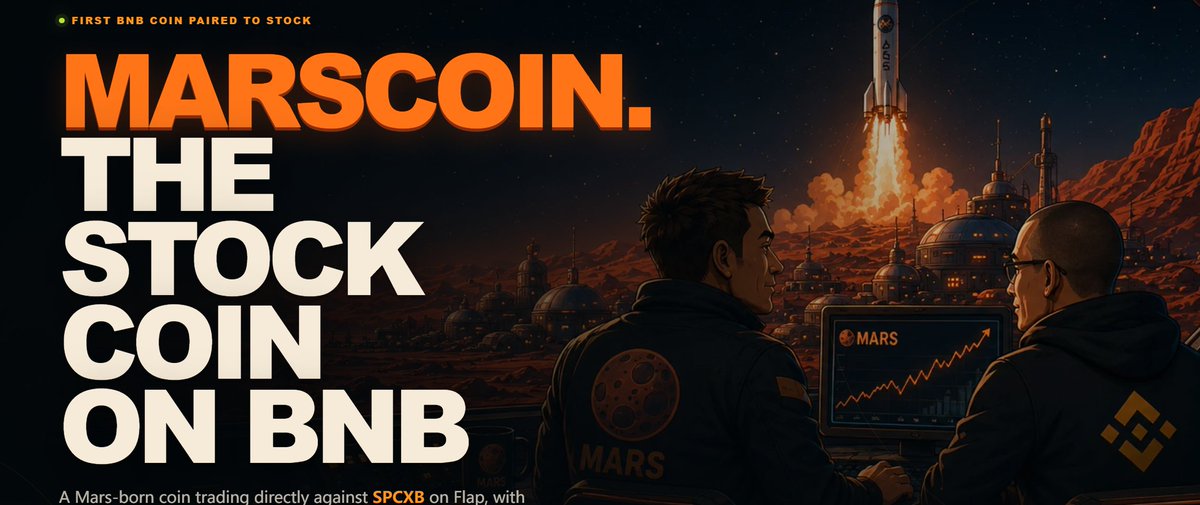 0xwolffman's tweet photo. 0xfe189e97832da1573e4e4ff034f4ffc3a15c7777
$MarsCoin

 税费 100% 用于分红，以 SPCXB（SpaceX 股票代币化版本）形式发放

RWA + Meme 结合：持有人通过税费分红间接获得 SPCXB ，带有“真实世界资产”属性，而非纯 meme https://t.co/FzBLIaCOfa