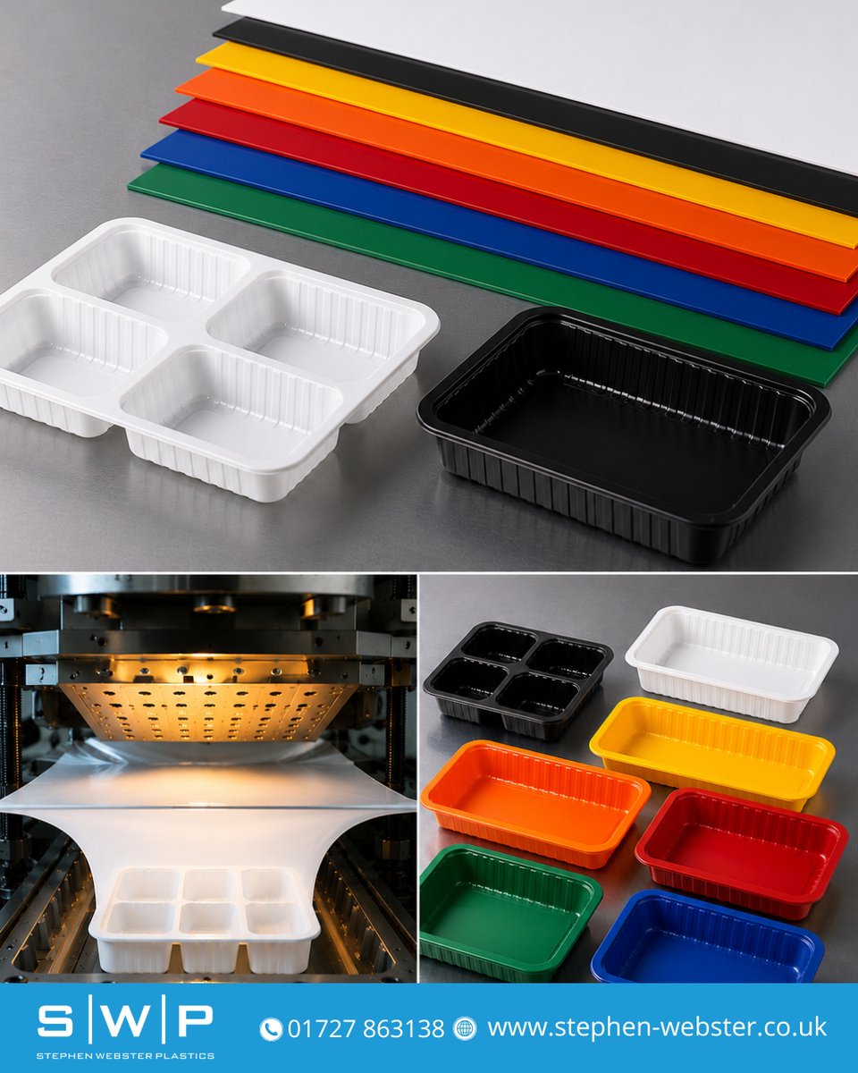 SWPLASTICS's tweet photo. Why is HIPS the go-to material for thermoforming?

✔ Excellent formability
✔ Impact resistant
✔ Lightweight
✔ Cost-effective
✔ Available in multiple colours
✔ 0.25mm–6mm thicknesses

Perfect for packaging, displays and industrial applications.

🌍https://t.co/a5AHY0RWPY https://t.co/6Zc4DKki5Y