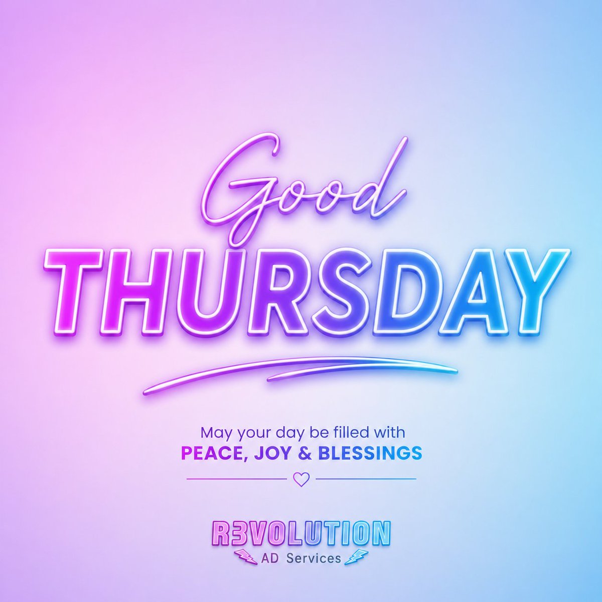 RevolutionADSer's tweet photo. ✨ Good Thursday! 💜💙

May your day be filled with peace, joy, positivity, and countless blessings. Stay grateful, stay kind, and keep shining. 🌟

#GoodThursday #ThursdayBlessings #PositiveVibes #PeaceAndJoy #BlessedDay https://t.co/np9Da07ty9