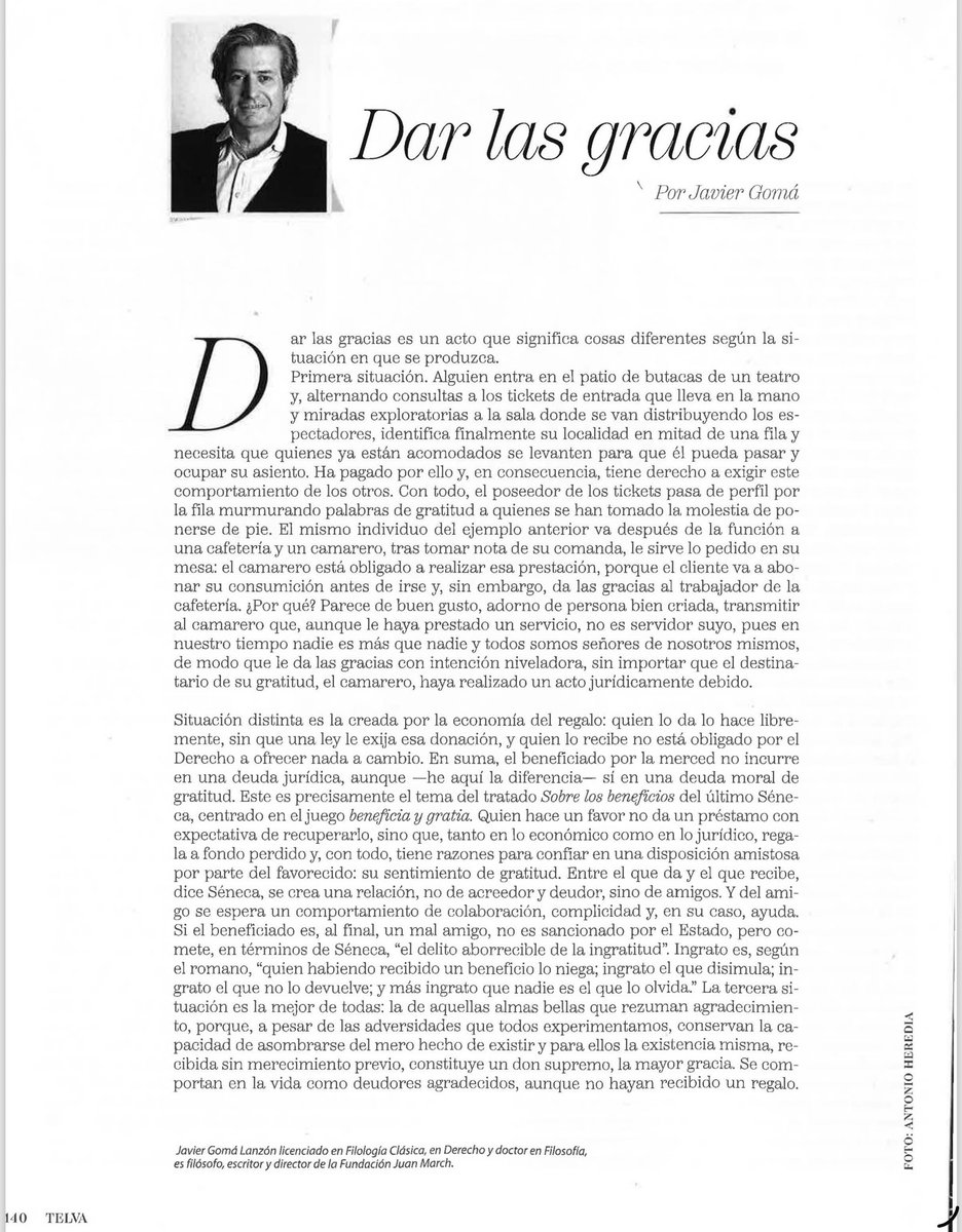 JavierGomaL's tweet photo. Mi tuit era un poco autoirónico. Con todo, comparto un texto breve que escribí no hace mucho sobre el acto de dar las gracias. https://t.co/IFAu62puSt