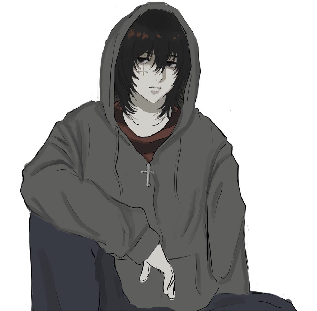 socparacetamol's tweet photo. Drew him even though I haven’t completed a SINGLE route yet 😭 

#cain #wan2talk https://t.co/f109E9jUCE
