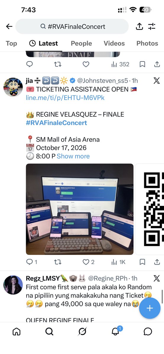 reignechannel04's tweet photo. Be careful, Reginians. Napansin ko na may iba’t ibang “ticketing assistance” accounts na pare-pareho ang ginagamit na photo. If I’m remembering correctly, I think this was originally posted by a fellow Reginian knina. Not 100% sure, pero pls mag ingat #RVAFinale https://t.co/BaMFpfTKDF