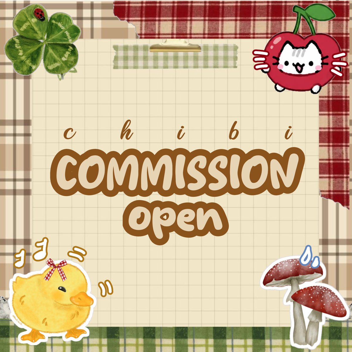 Nataaa986's tweet photo. ✨ COMMISSION OPEN 🌱

🎨 Style: Chibi 
📩 DM me for more info or to secure your slot! 
⚠️Note: I used some aesthetic elements from Pinterest to build this commission sheet design 😯

#commission #chibiart https://t.co/s37AsY18yx