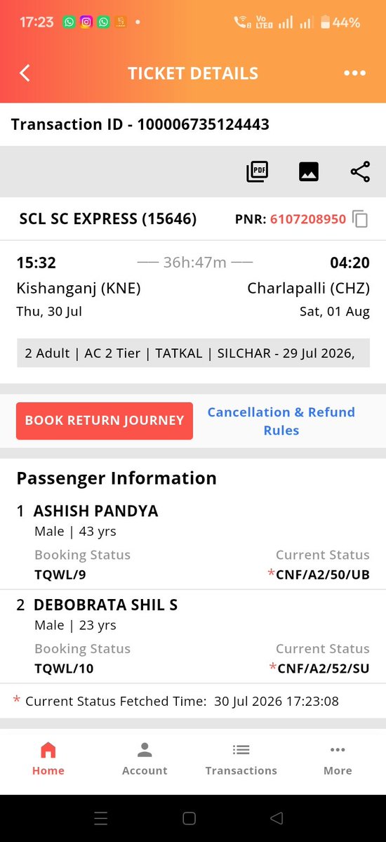Ashish87890's tweet photo. @drm_kir @rpfnfrkir 
Sir we are traveling with my father, he is a brain stroke patient, train is around 10 hours late &amp; will cross Kishanganj at 12 am at night, please make sure gate is open and train stops adequately to board the train safely for him please.

PNR.  No.6835594398 https://t.co/kiK6LLpznW