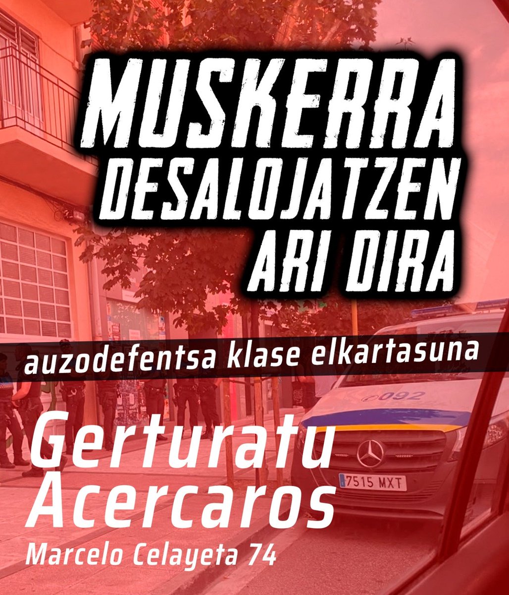 EnekoCompains's tweet photo. Auzotik, auzoarentzat eta auzolanean eraikitako proiektua da #Muskerra gimnasio komunala. Eta kapitalismoaren markoan, jabetza pribatua interes sozialari gailentzen zaionaren enegarren adibidea da gaurkoa. Desalojorik ez! Muskerra aurrera! Adi mobilizazioei! #Arrotxapea https://t.co/irdEnsgiGC