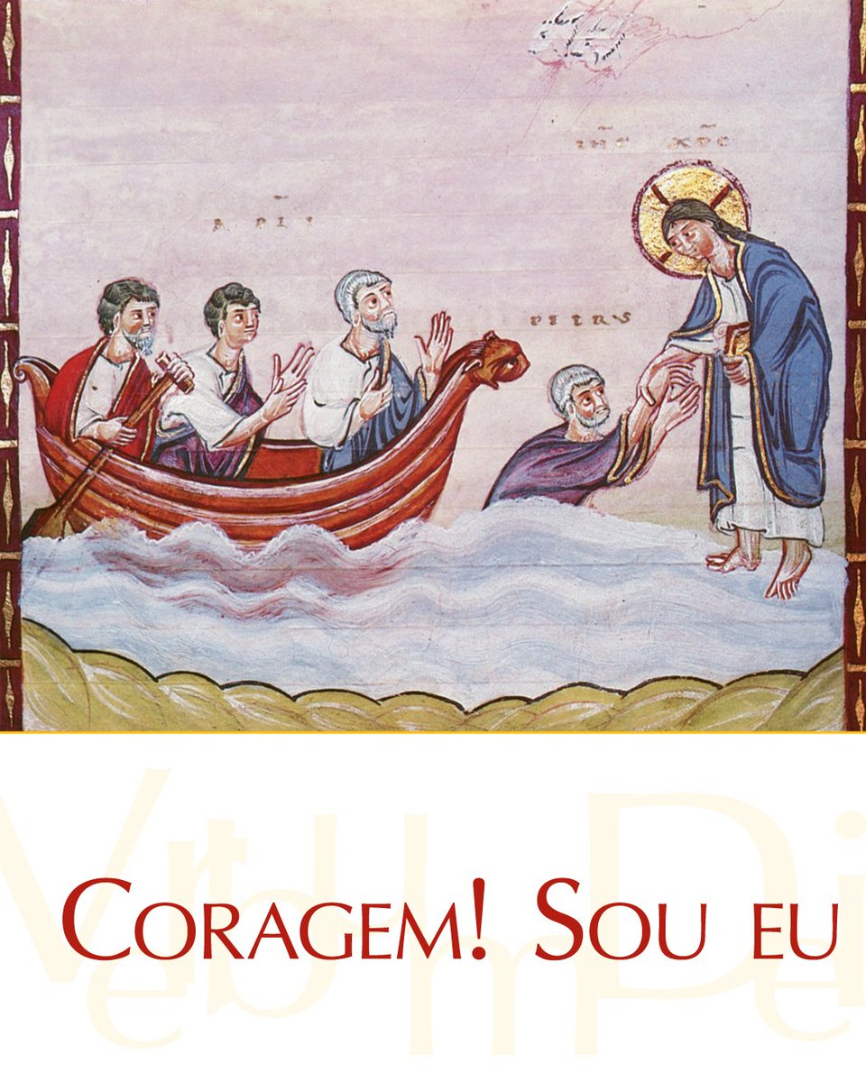 vaticannews_pt's tweet photo. Jesus logo estendeu a mão, segurou Pedro, e lhe disse: "Homem fraco na fé, por que duvidaste?"
Assim que subiram no barco, o vento se acalmou.

#EvangelhodeHoje Mt 14,22-33
https://t.co/hkKOx44T0y https://t.co/UAVxS79qEO