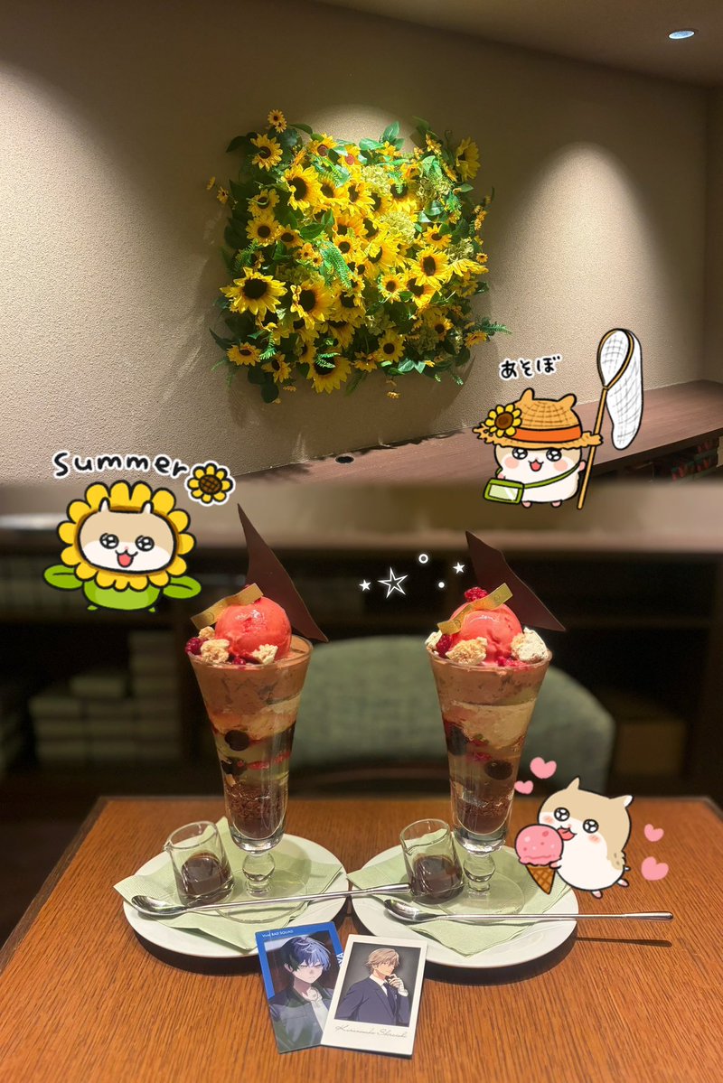 exx4iii's tweet photo. 📍パティスリー＆カフェ デリーモ 梅田店 / 大阪

梅田でパフェ活 🍓チョコ＋ピスタチオとラズベリーのパフェでとっても美味しかったC^~^♡ 向日葵がとってもかわいい🌻 https://t.co/oUqEFcKoX1