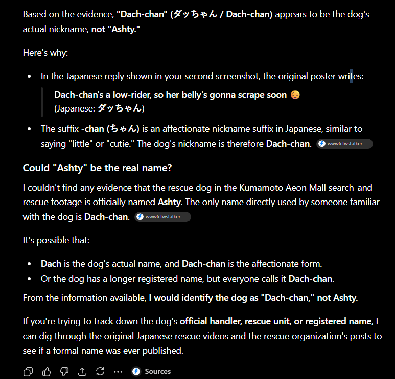 CATonRH's tweet photo. chagpt confirms it dach-chan LOL 

buy the right coin retards 

7y12W8R1FaacsGogHgFWVP4hxjwTwcTC8WMNWtQVpump
https://t.co/5gTNRocPvw https://t.co/8nRUwHSbmT