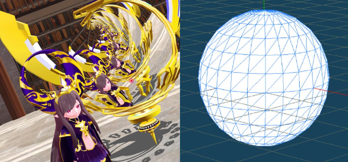 Air_Clone_Ex's tweet photo. 【グラブル制作】
【アルルメイヤの水晶のミラー】
(-おまけ-夜月幻鏡の水晶のミラーの移り方)
おまけに水晶はミラーになっております。
モデル用(PMX)では移りませんのでついでに
アクセサリ用(X)に”水晶ミラー„の代わりに
作ってみました。 https://t.co/L5Tam3Al0D