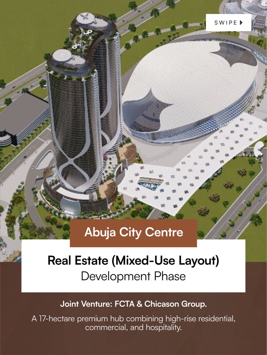 KebleHQ's tweet photo. Swipe through five projects transforming Abuja and tell us:
Which project do you think will have the biggest impact on the city’s real estate market?
#Keble #Abuja #RealEstate #PropertyInvestment #FCT #LandBanking https://t.co/jnHcSc8t5P