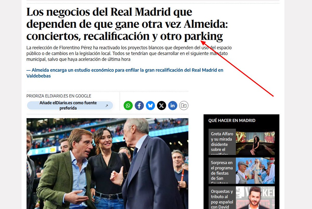JoseLuisWagakki's tweet photo. El cortijo de Florentino en Madrid es tan evidente que ya ni disimulan:
🔊 Conciertos: Evitan juicios y esperan "normas especiales".
🚗 Parkings: La justicia los anula, piden 22M€ y Almeida les busca otro plan.
🏢 Valdebebas: Pelotazo de 850.000m² a puerta cerrada.
¿Club Estado? https://t.co/vCOh4tuU51
