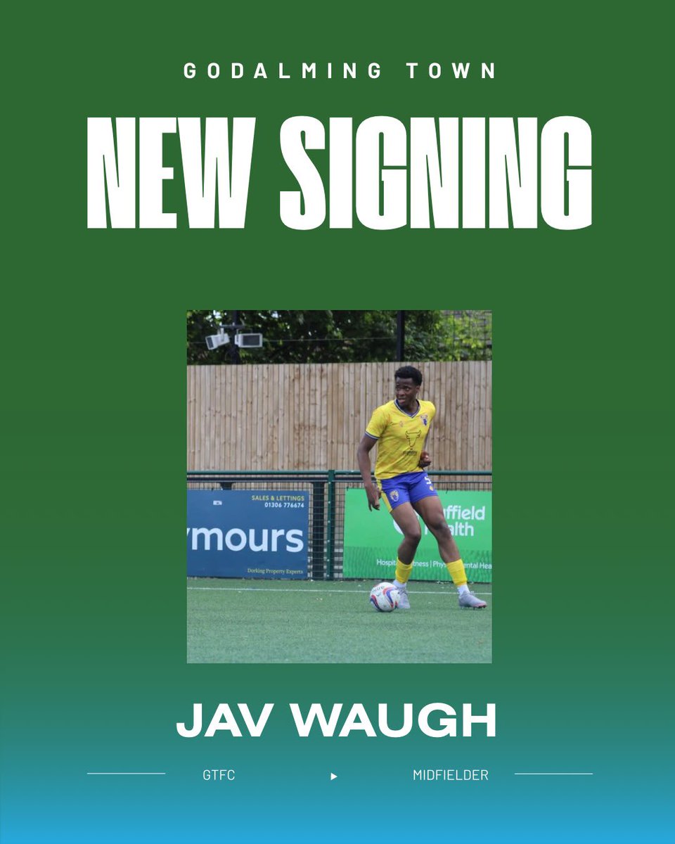 GodalmingTown's tweet photo. 𝐇𝐞’𝐬 𝐥𝐢𝐤𝐞 𝐚 𝐲𝐨𝐮𝐧𝐠…

We’ll let you make the comparisons when you come and watch this young man play - and there’s plenty to admire, that’s for sure.

With experience at Colliers Wood among others, @JavWaugh is a rangy, combative, bustling midfield presence. 

🟢🟡 https://t.co/FKz4Mqycjf