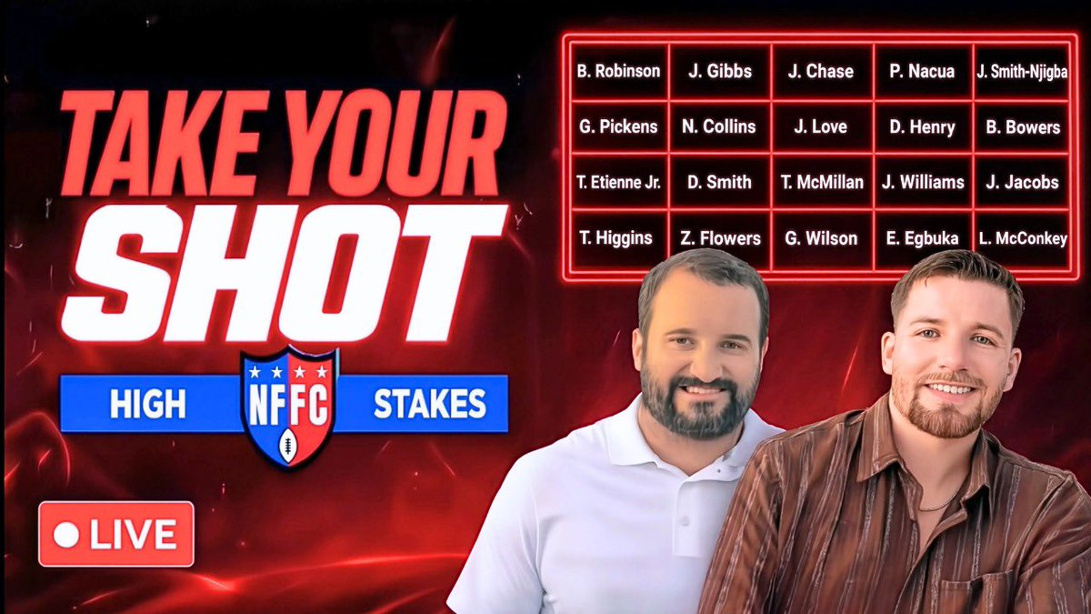 SuperrNova38's tweet photo. We have one more spot left in the @TheReal_NFC Bestball Championship.

Draft starts tonight at 8pm EST and streamed on PlayerProfiler. Links below 👇🏻 https://t.co/LqPhTnGsB0