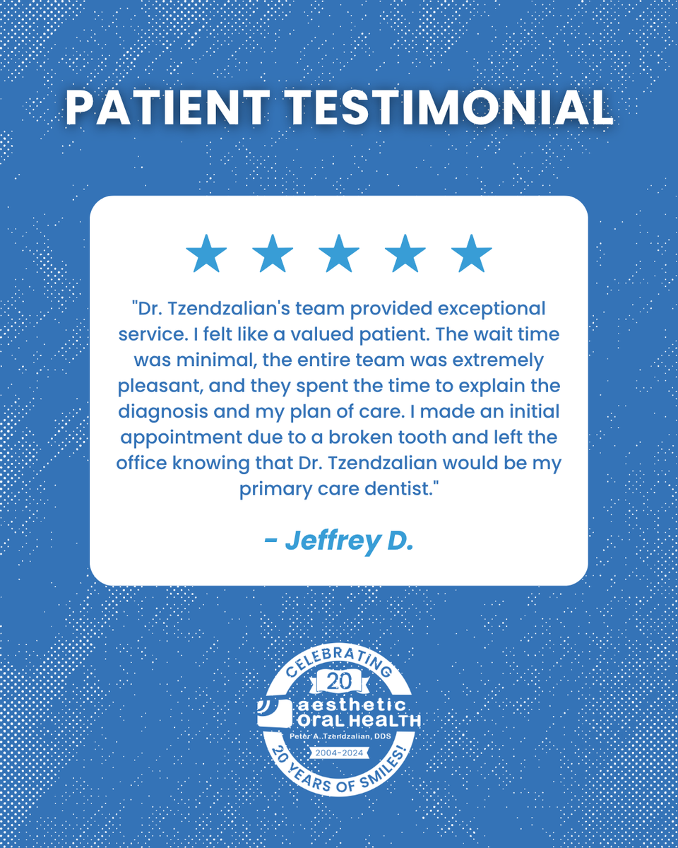 DrPeterTz's tweet photo. Thank you, Jeffrey, for taking the time to leave a review. We are grateful that your experience with our team, from minimal wait time to a clear plan of care, helped you feel welcomed, informed, and at home in our practice. To read more reviews, visit https://t.co/gAEh8xKTmn. https://t.co/n1wKj5822k