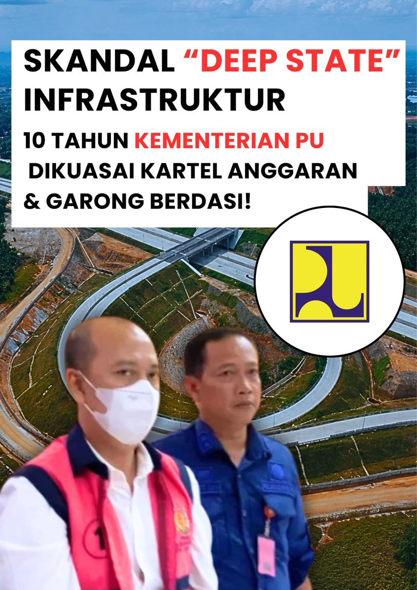 abu_waras's tweet photo. SKANDAL 'DEEP STATE' INFRASTRUKTUR: 
10 Tahun Kementerian PU Dikuasai Kartel Anggaran & Garong Berdasi! 🚨

Di balik glorifikasi "parade megah infrastruktur" satu dekade Era Jokowi, ternyata ada sindikat birokrasi bayangan yang menyulap kementerian jadi ATM pribadi. 

Sebuah utas :